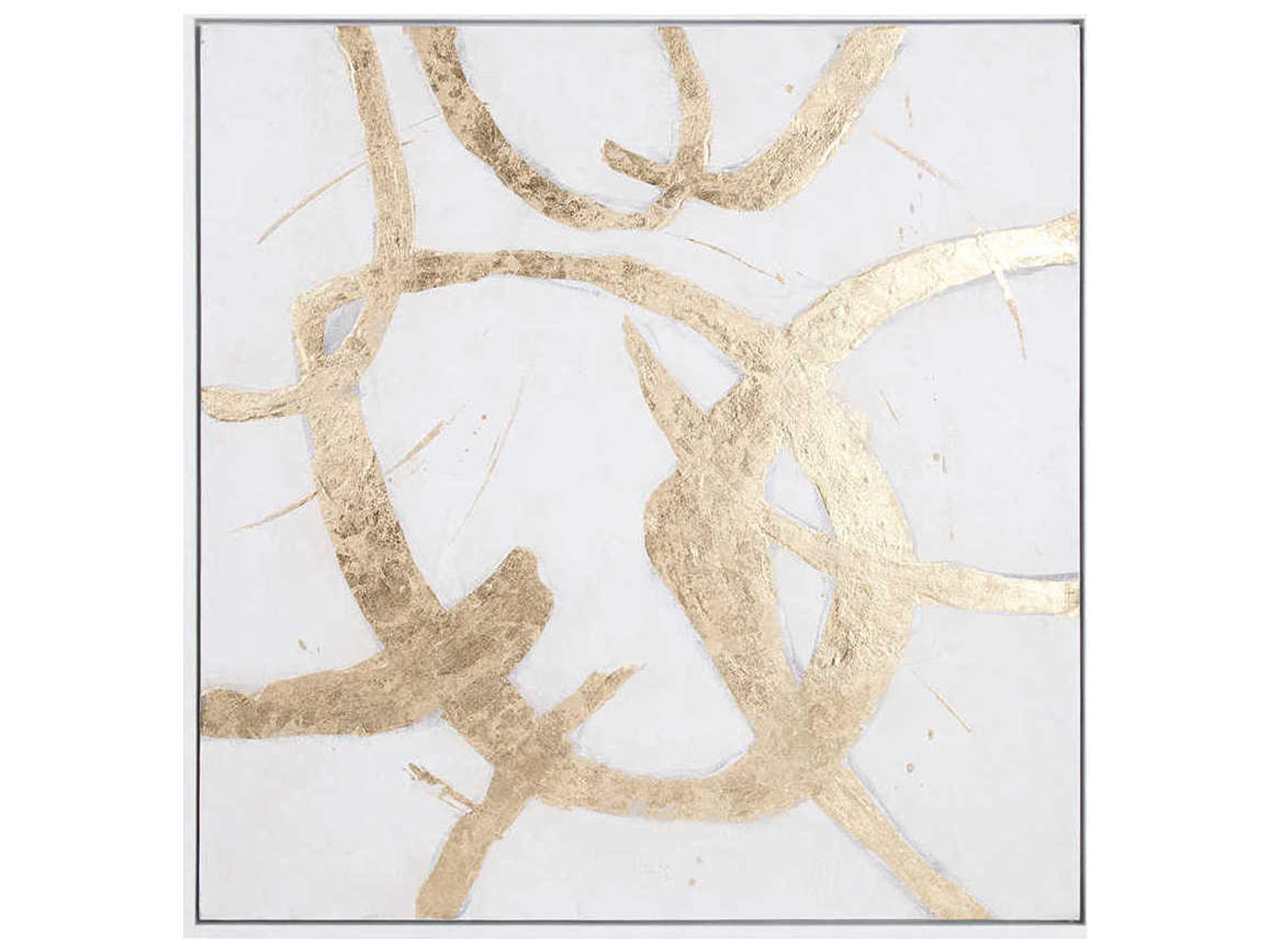 Ballare White Hand Painted Canvas Wall Art