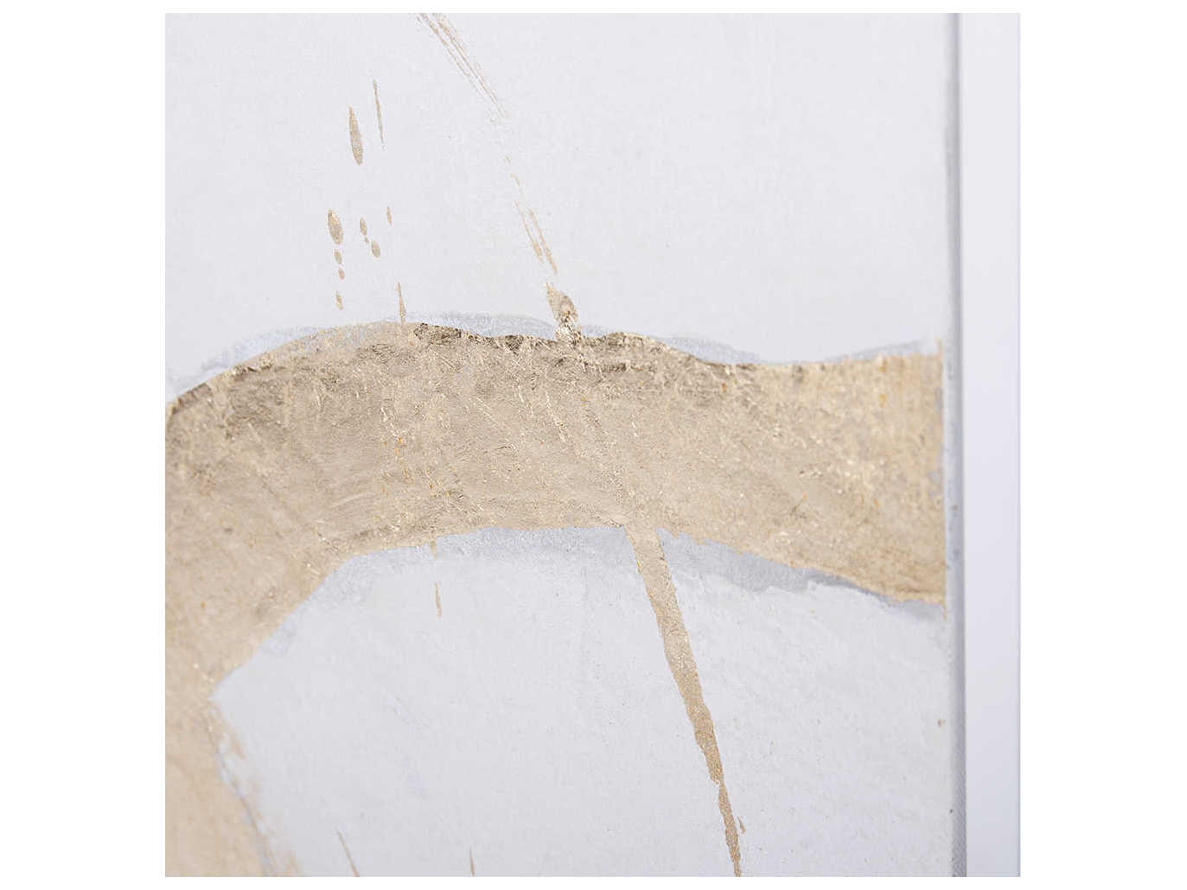 Howard Elliott Ballare White Hand Painted Canvas Wall Art