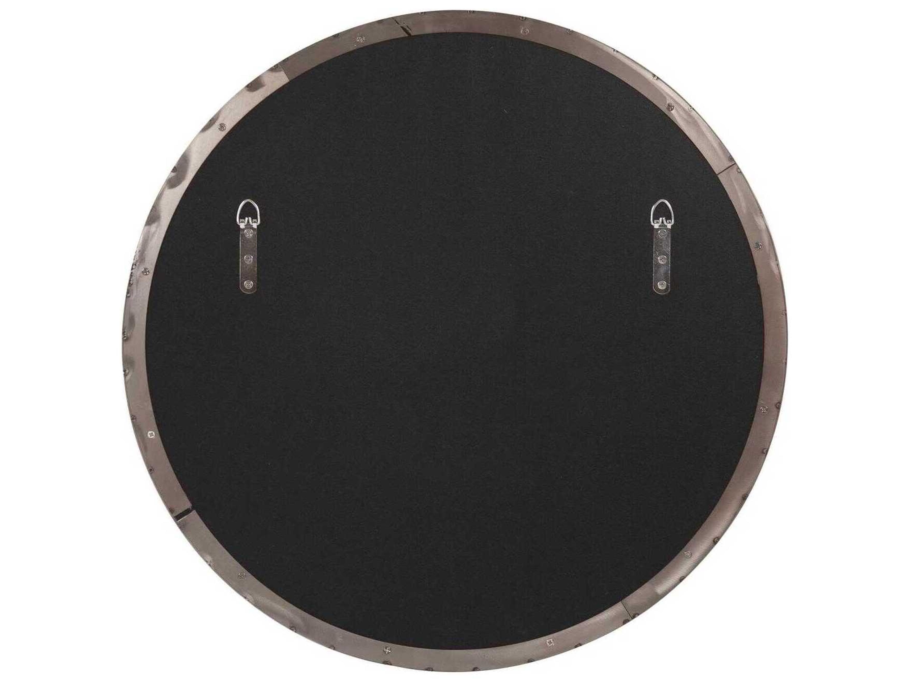 Howard Elliott Van Buren Brass Round Wall Mirror