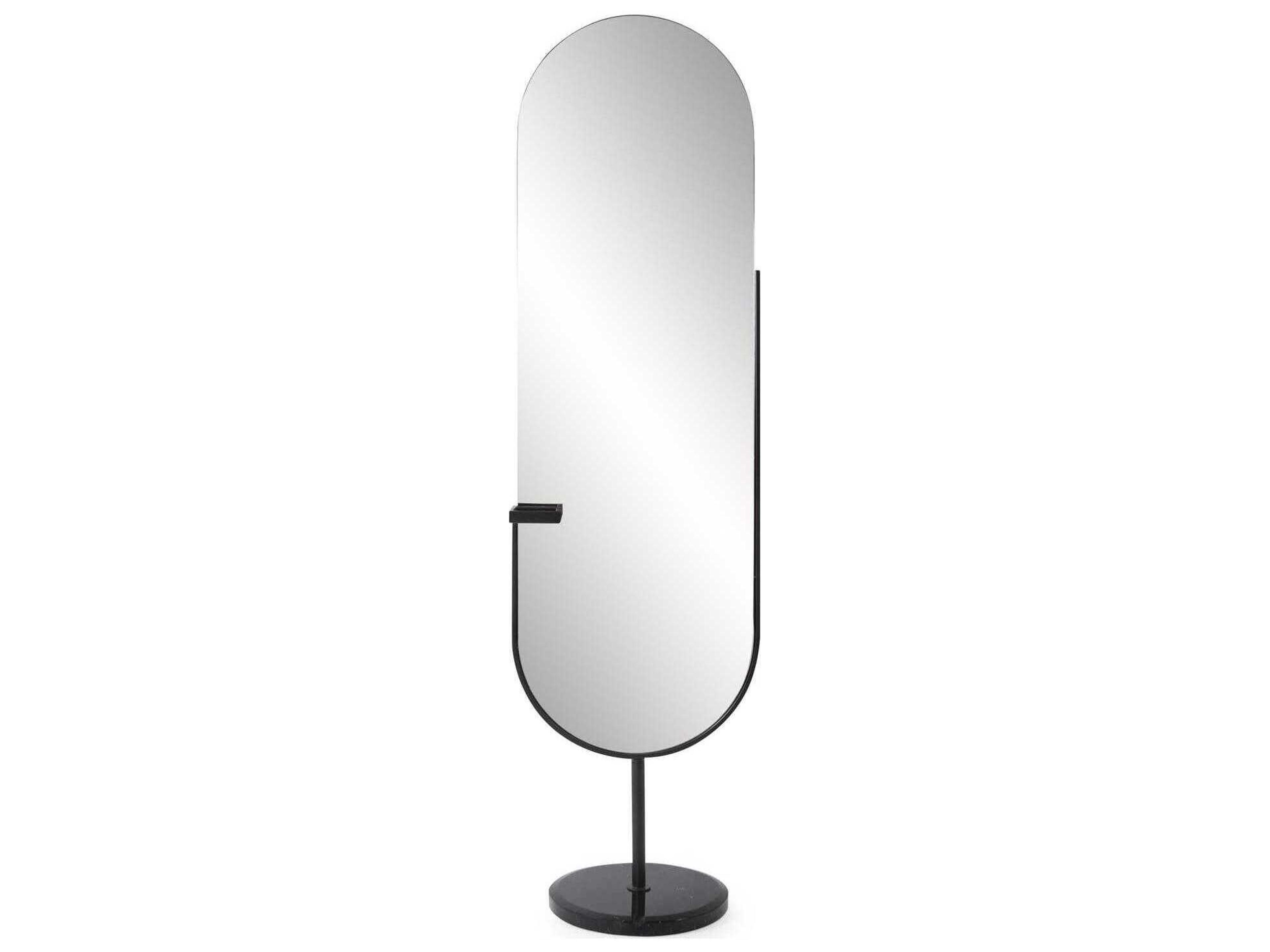 Howard Elliott Torvic Matte Back Oval Floor Mirror
