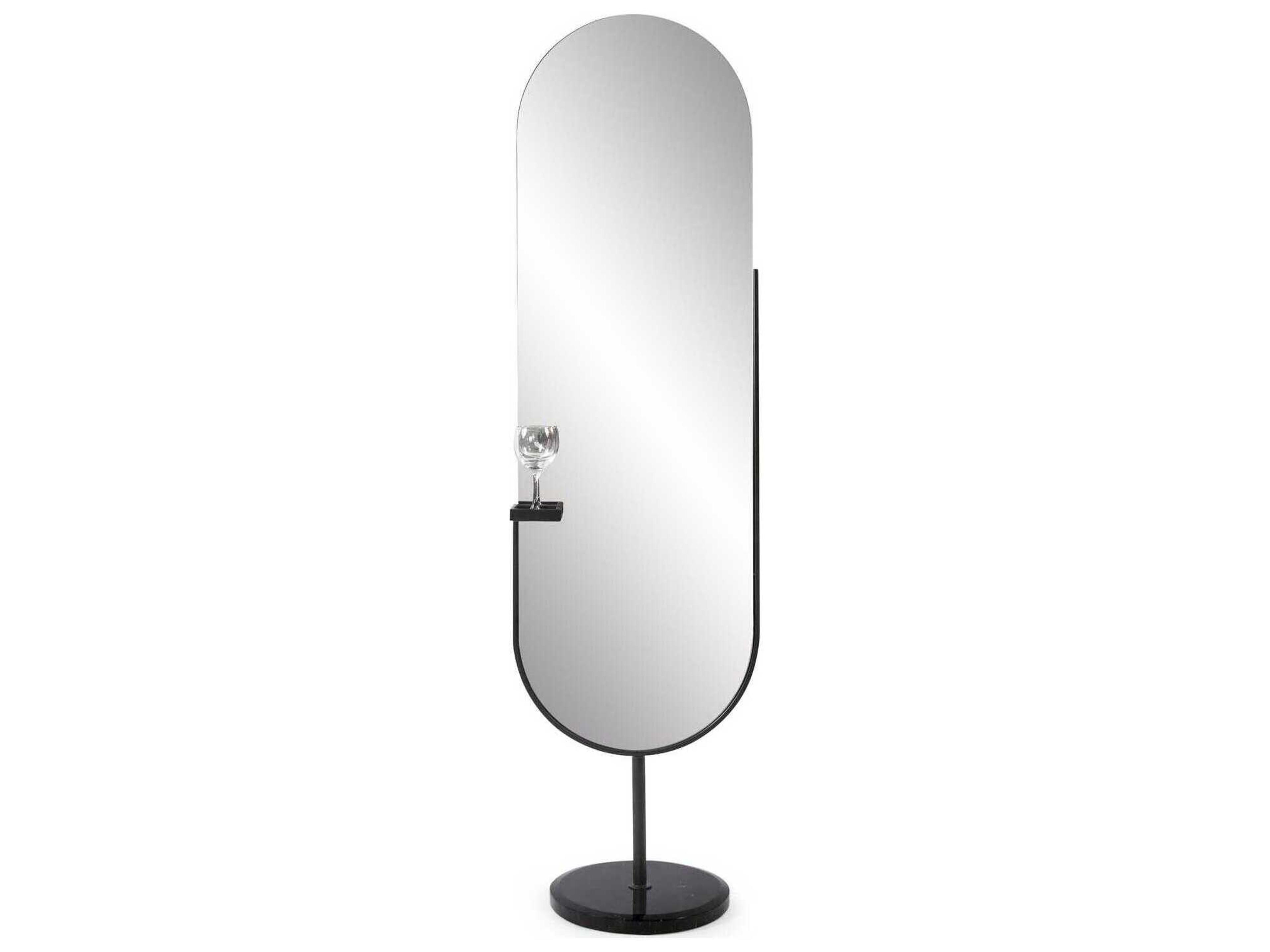Howard Elliott Torvic Matte Back Oval Floor Mirror