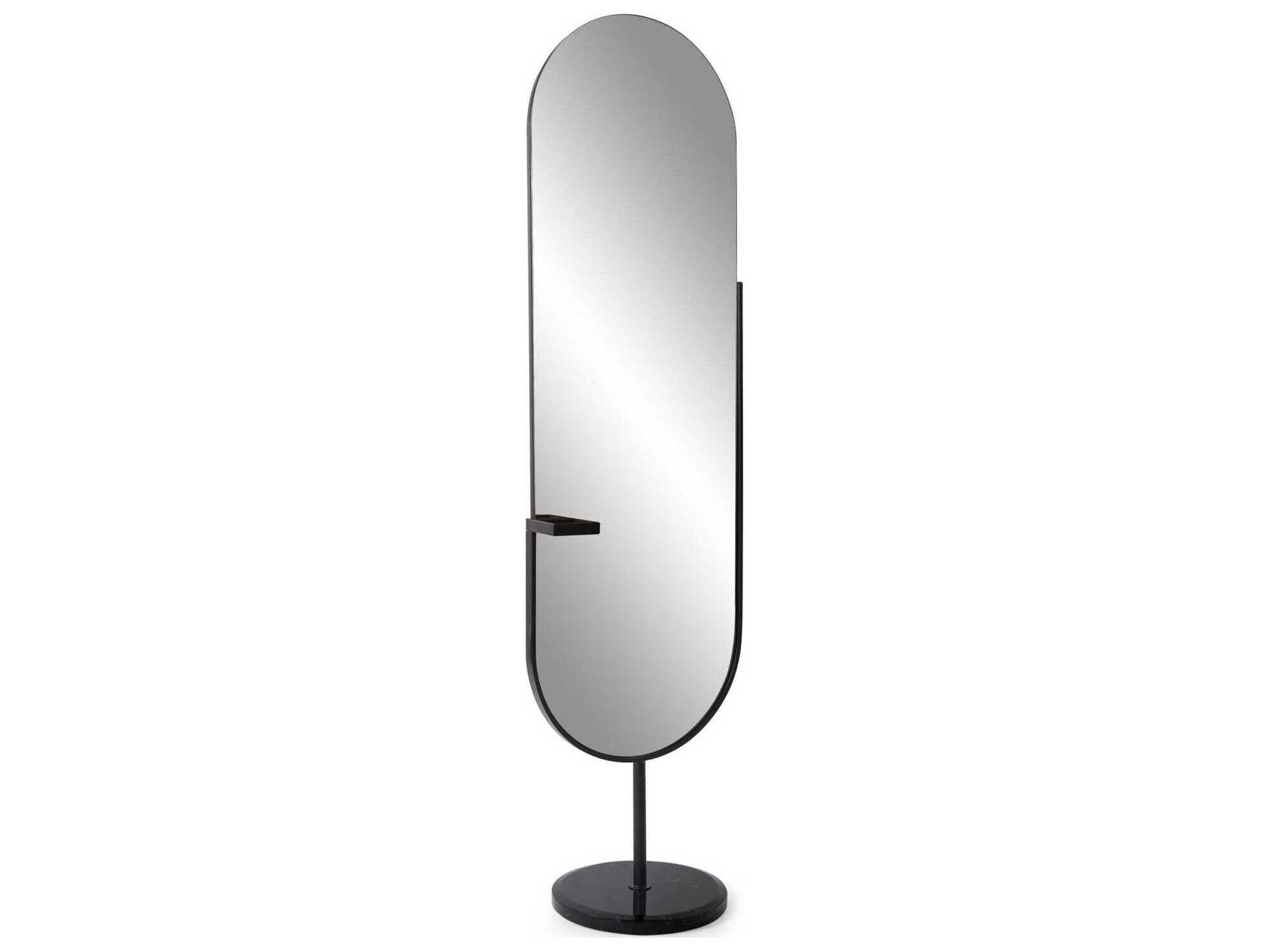 Howard Elliott Torvic Matte Back Oval Floor Mirror