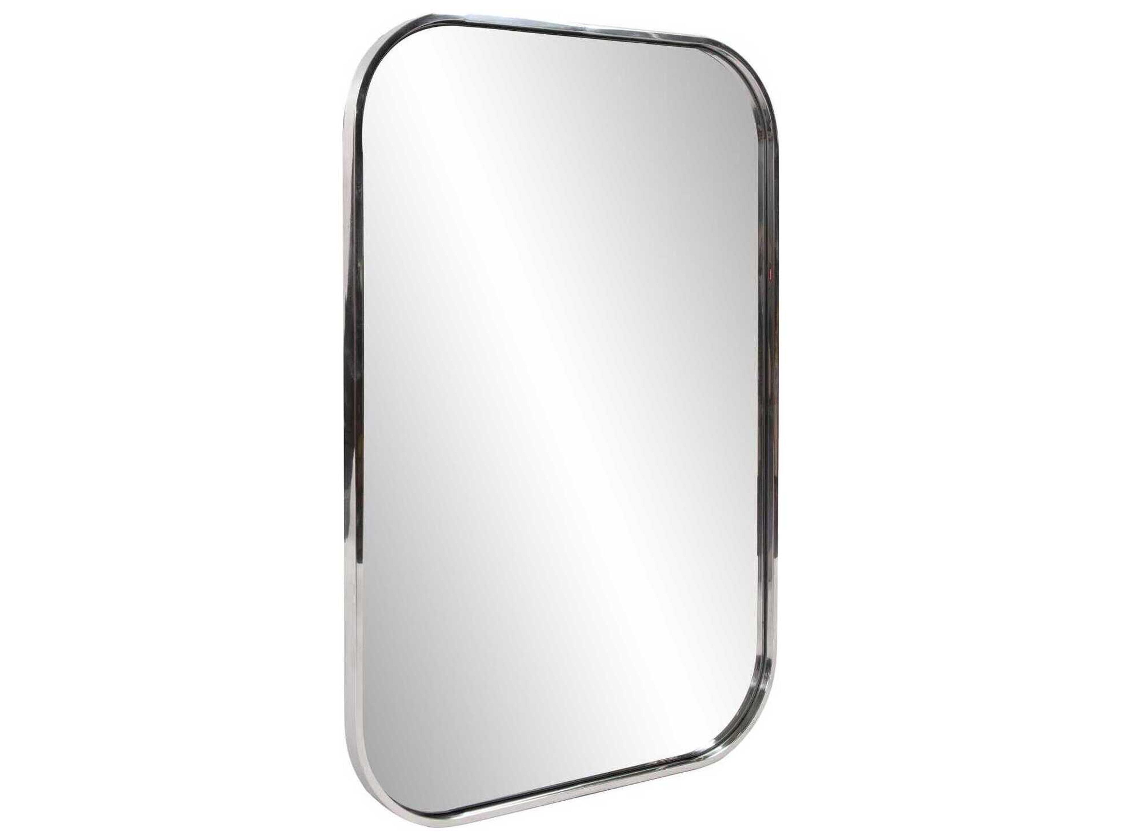 Howard Elliott Milo Silver Rectangular Wall Mirror
