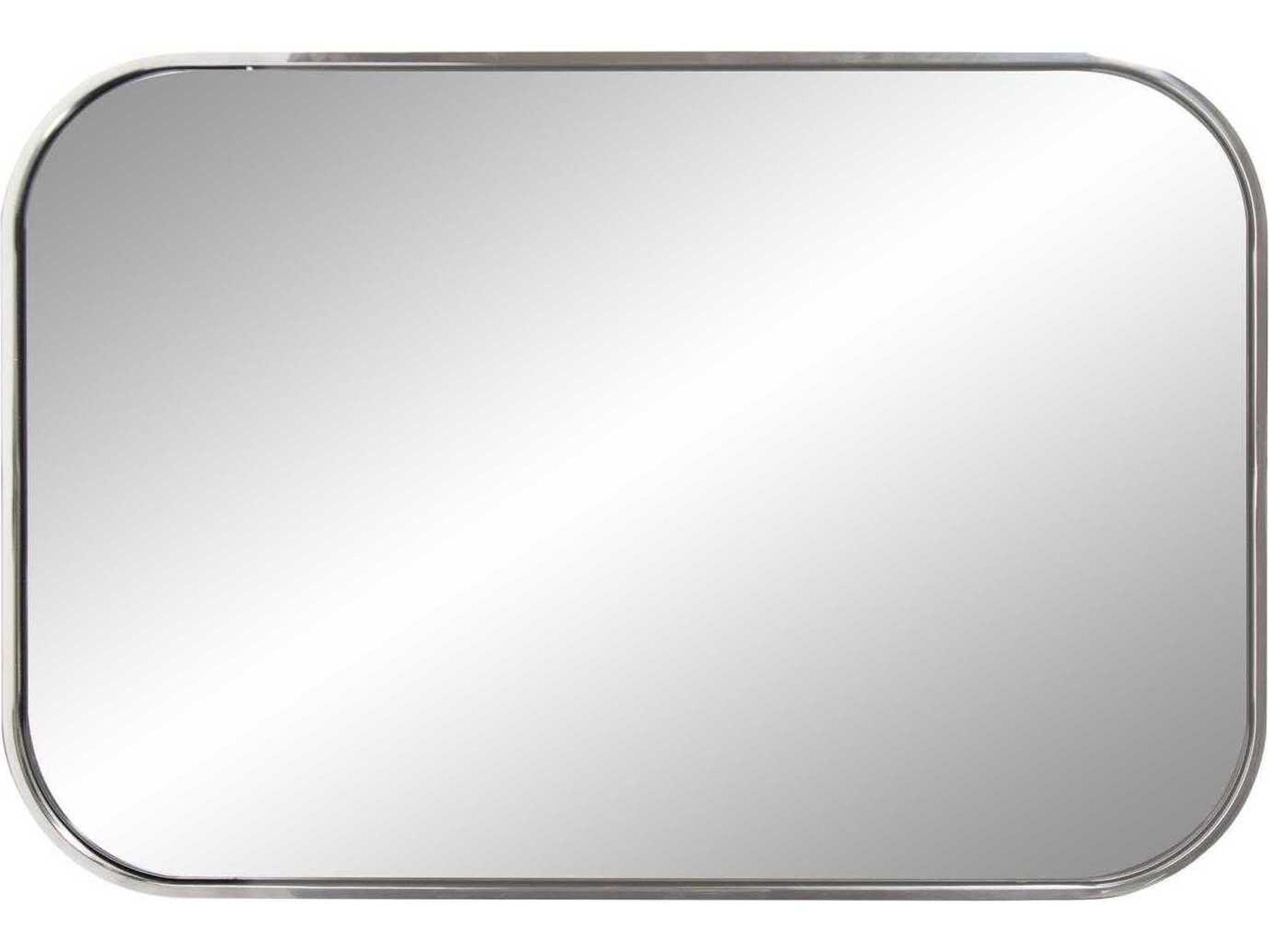 Howard Elliott Milo Silver Rectangular Wall Mirror