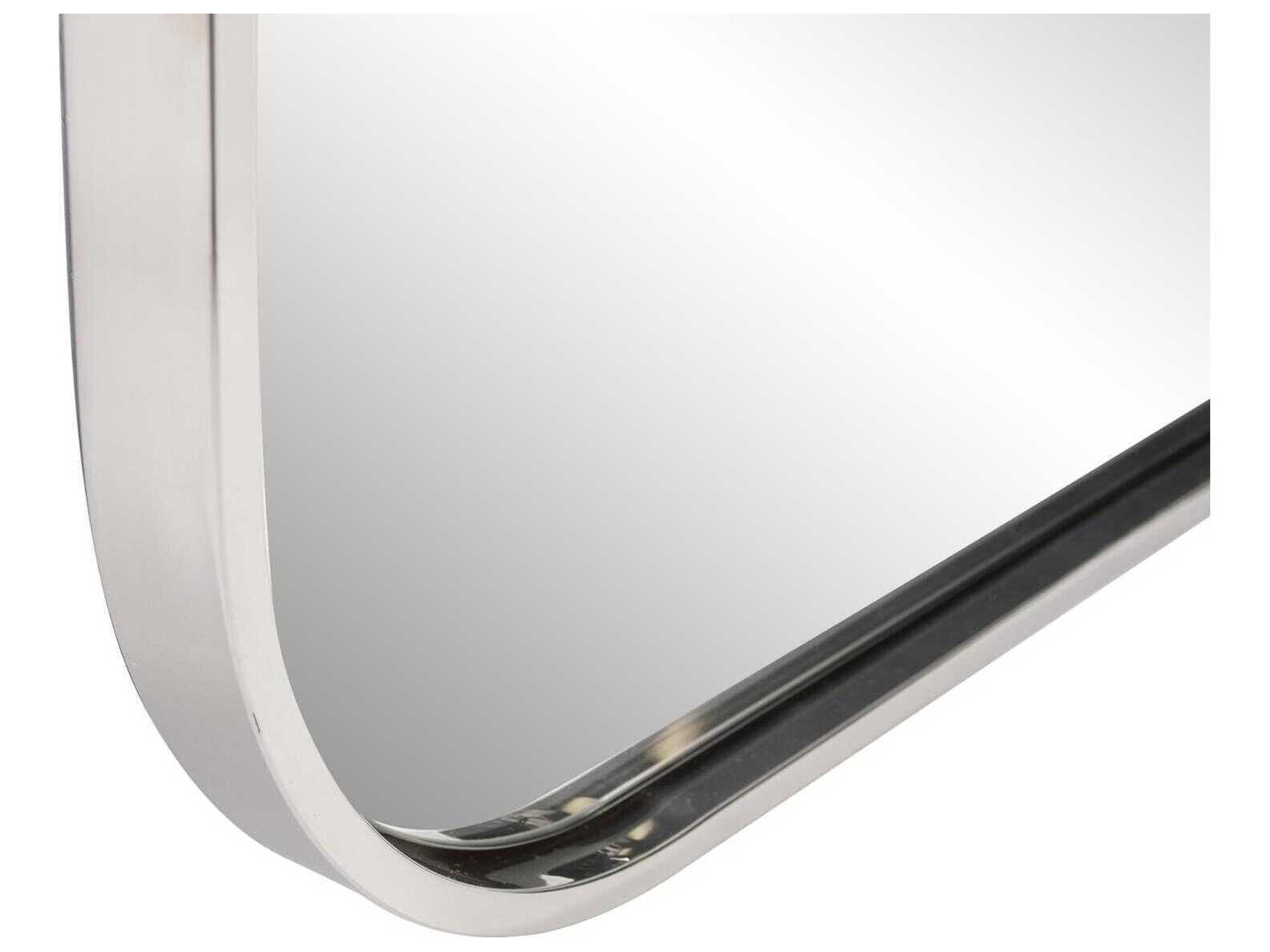 Howard Elliott Milo Silver Rectangular Wall Mirror