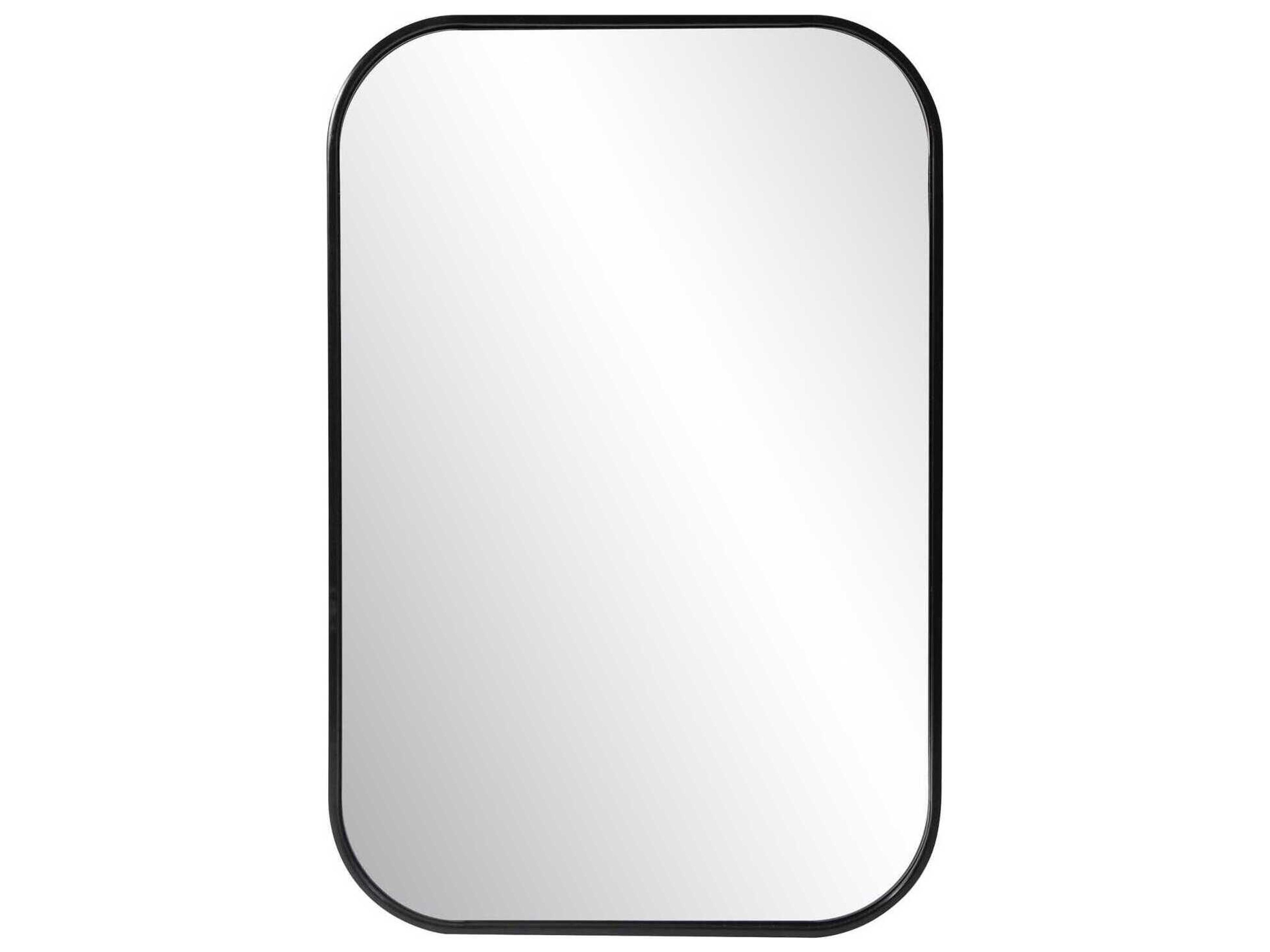 Howard Elliott Milo Black Rectangular Wall Mirror