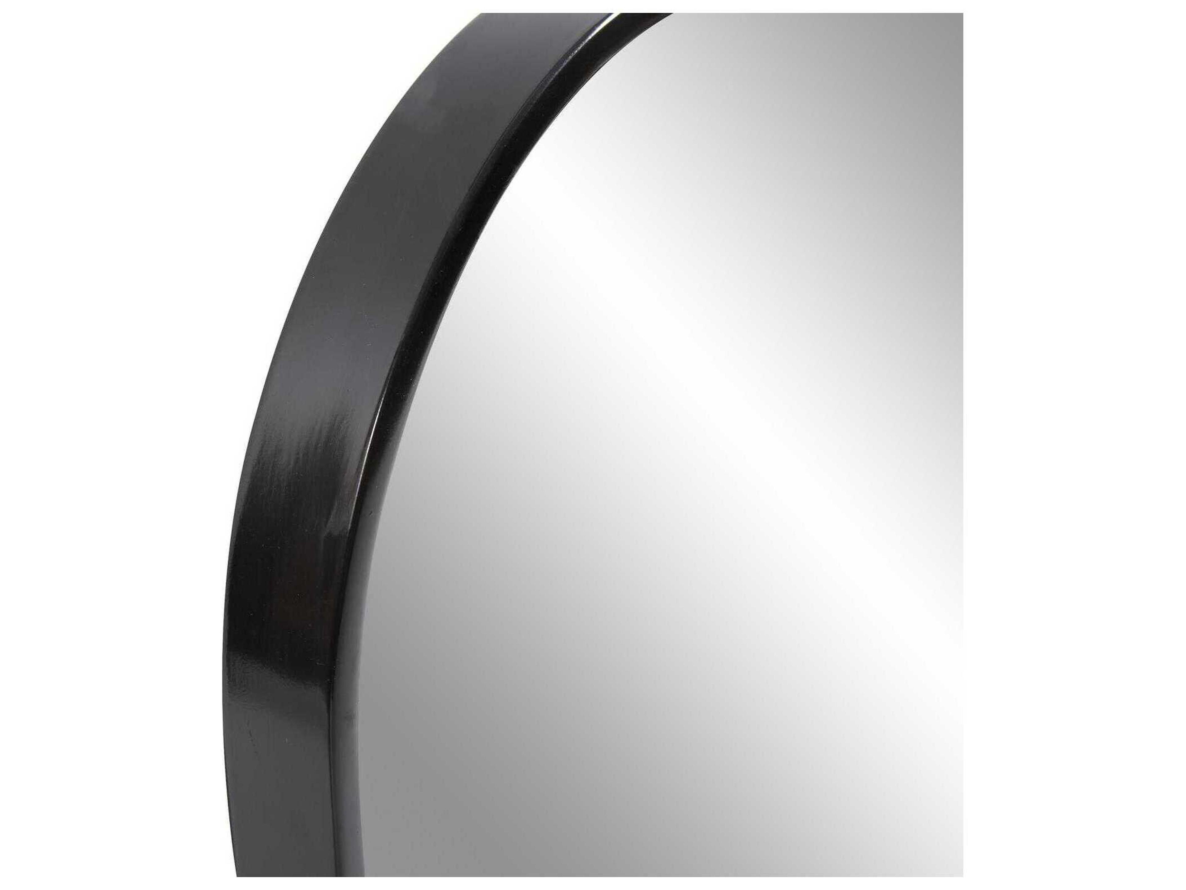 Howard Elliott Milo Black Rectangular Wall Mirror