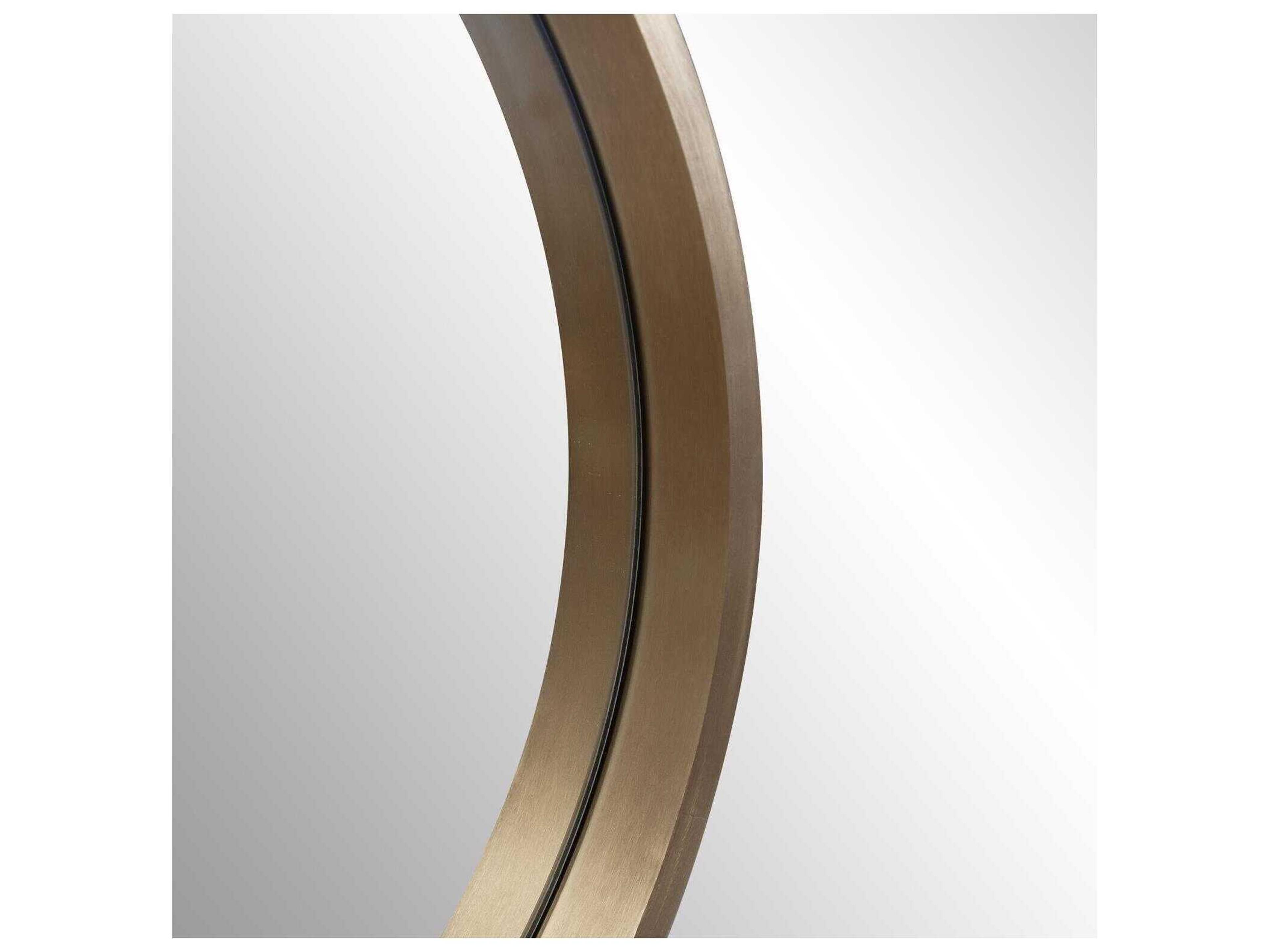 Howard Elliott Leonardo Brass Round Wall Mirror