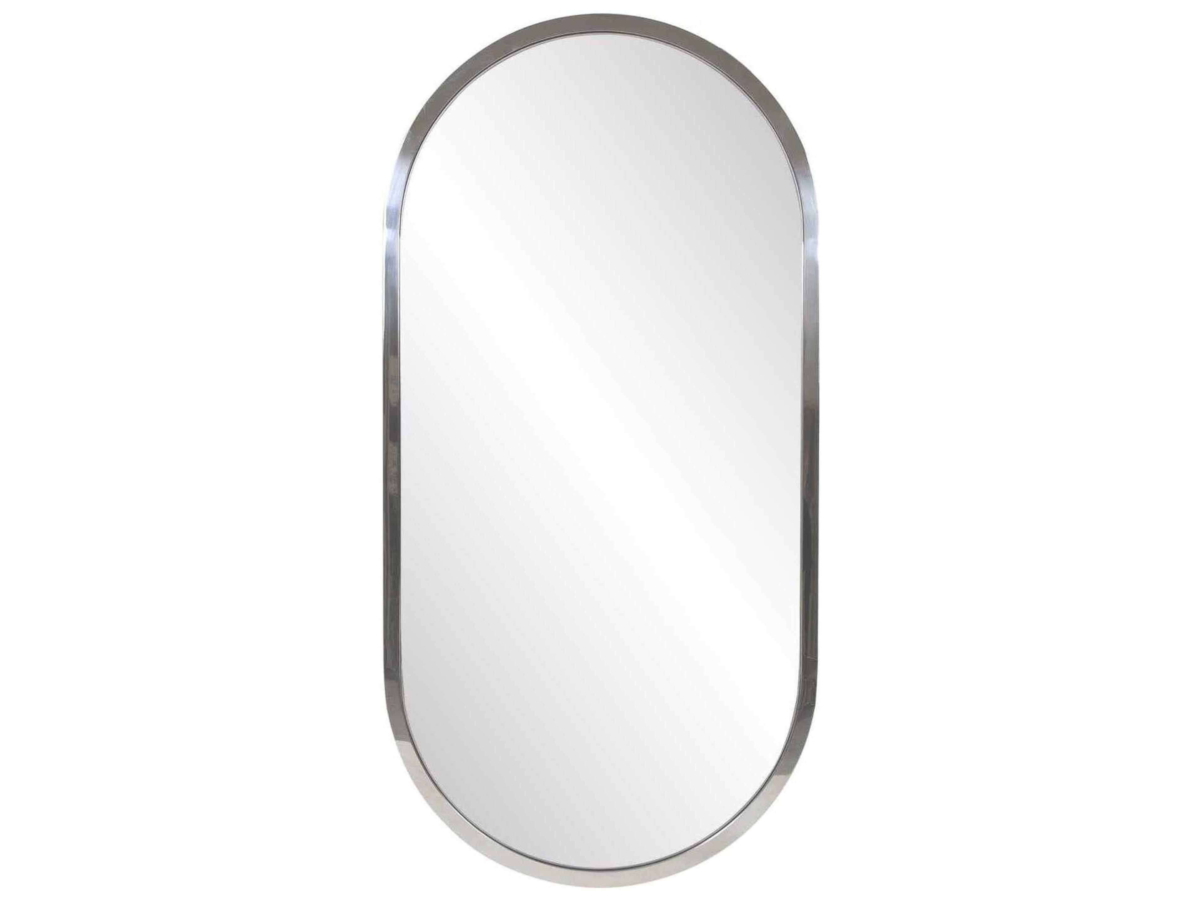 Simone Silver Oval Wall Mirror