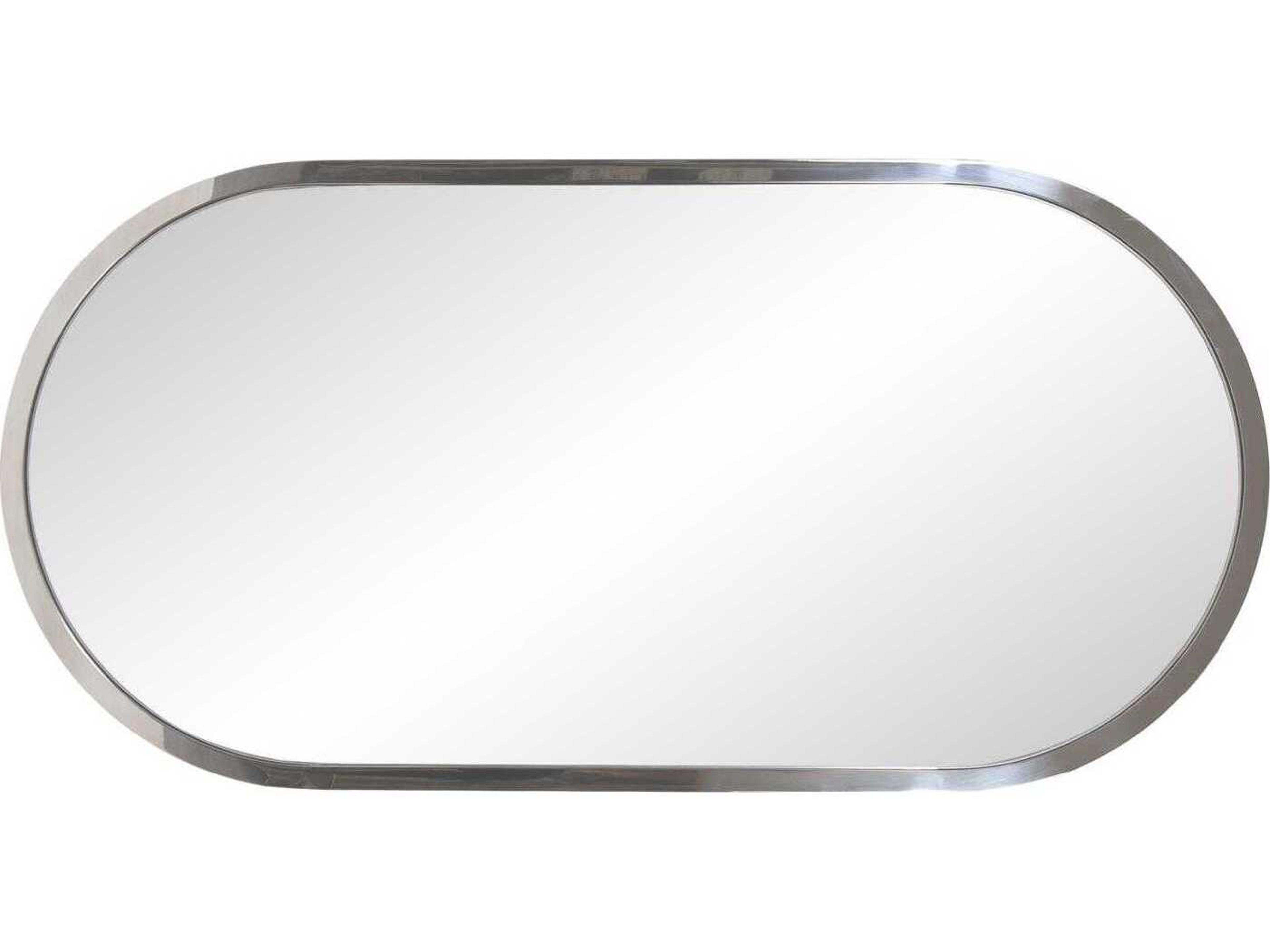 Howard Elliott Simone Silver Oval Wall Mirror