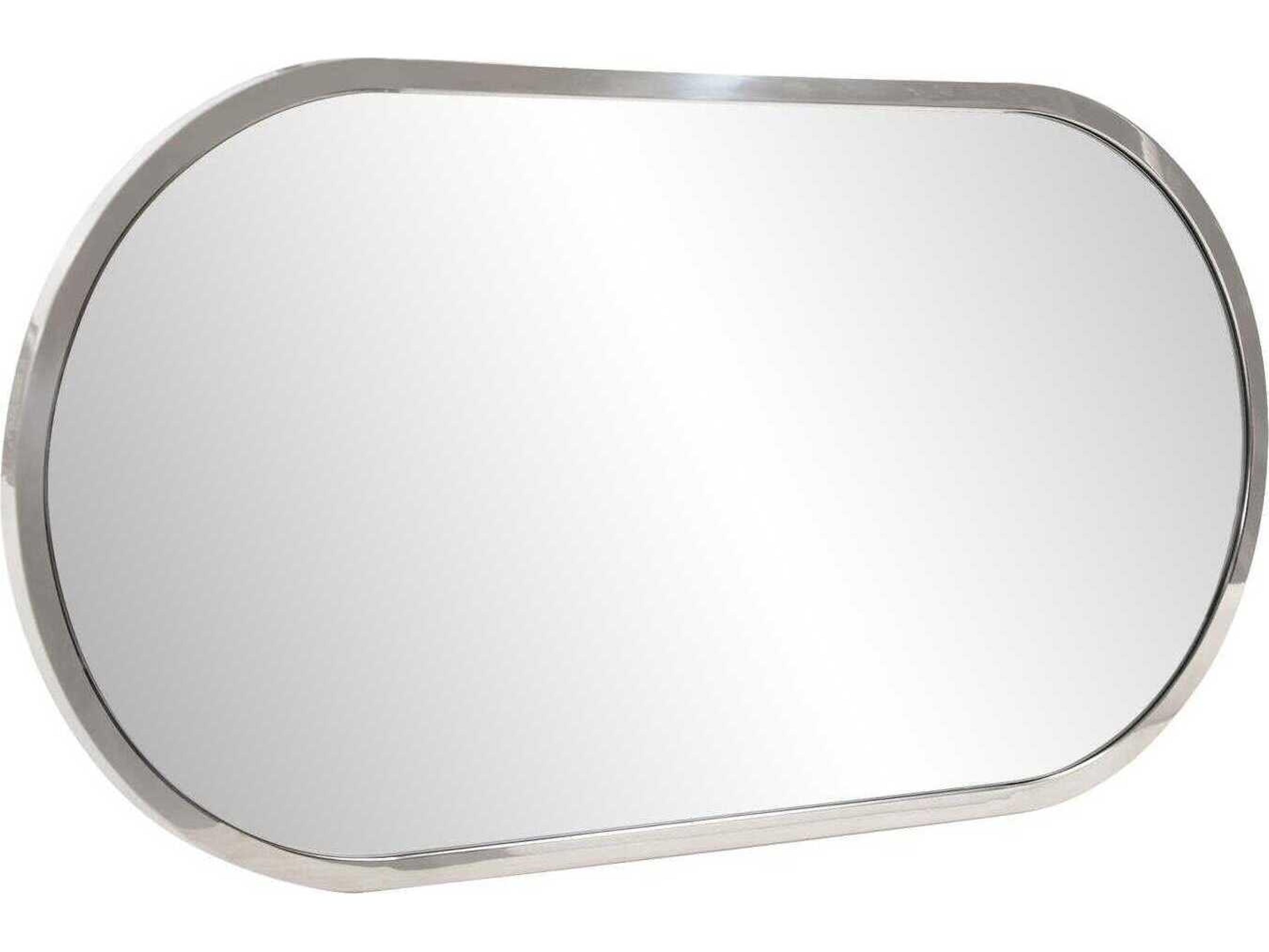 Howard Elliott Simone Silver Oval Wall Mirror