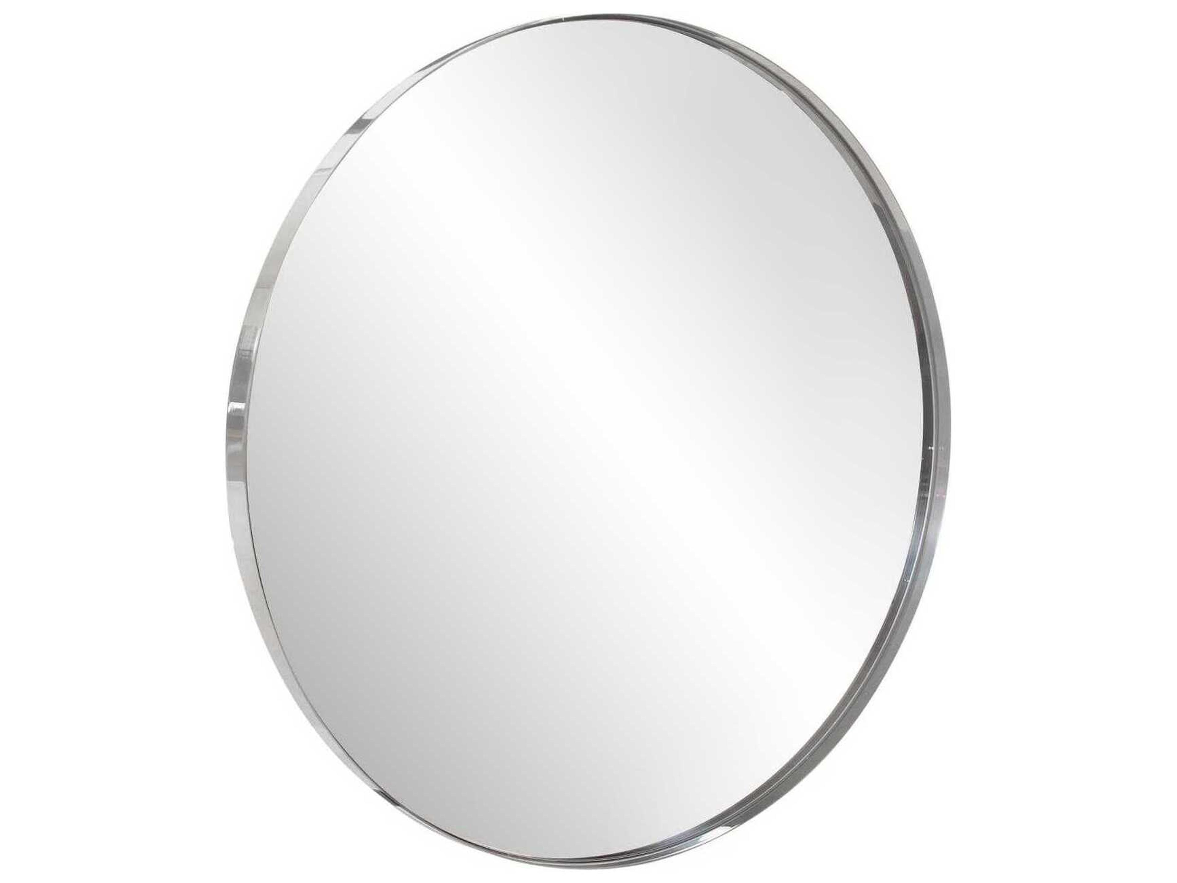 Howard Elliott Black Round Wall Mirror