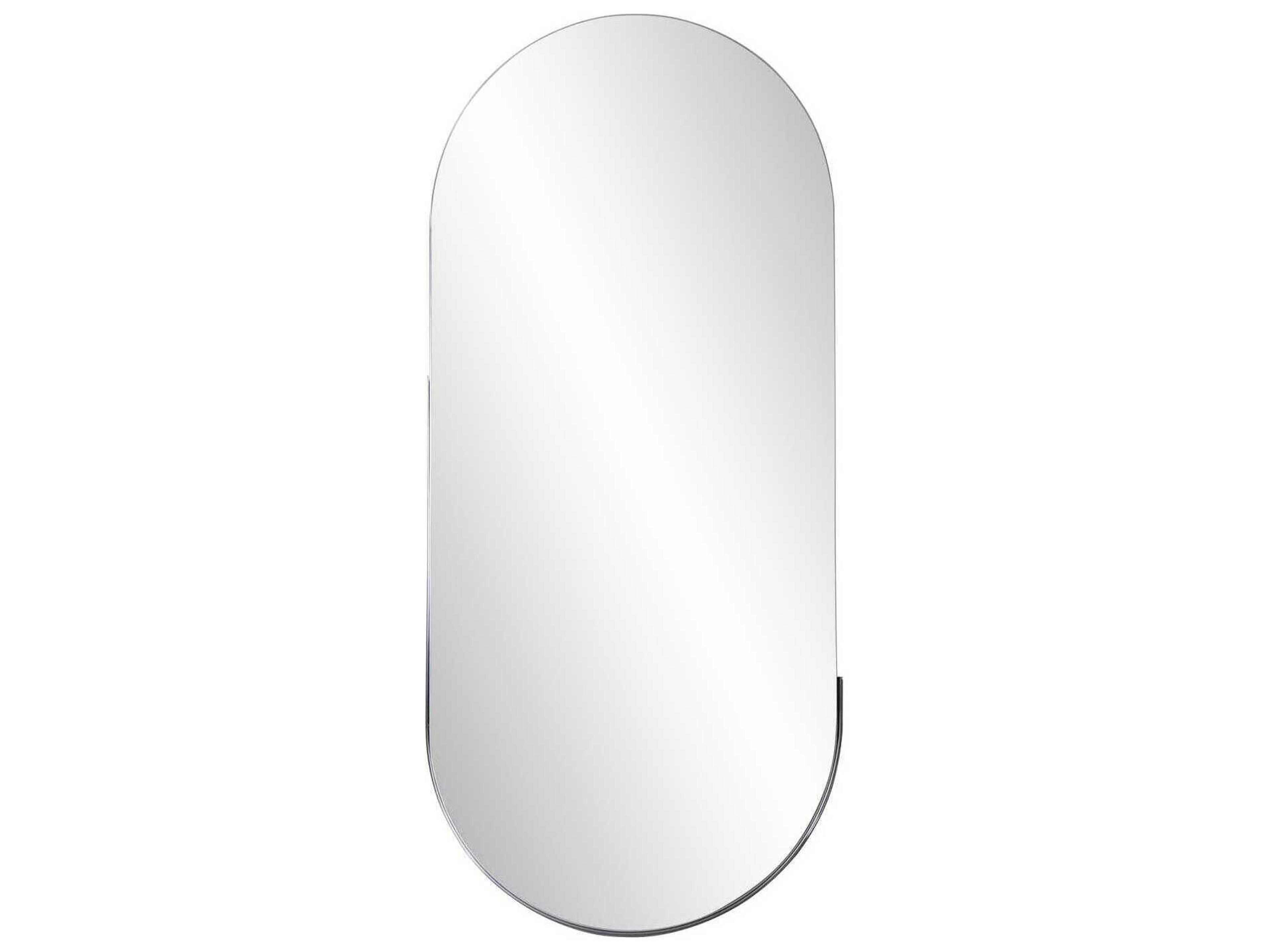 Dante Black Oval Wall Mirror