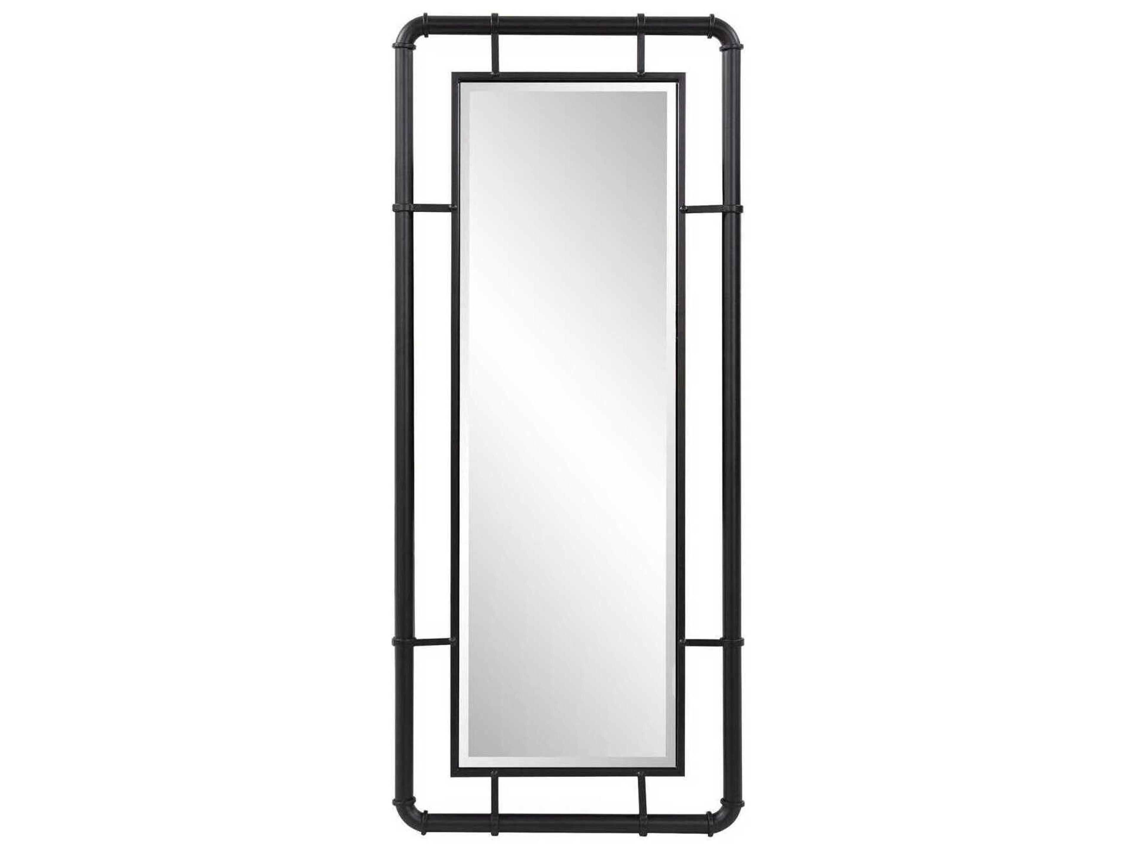 Howard Elliott Brennan Black Rectangular Wall Mirror