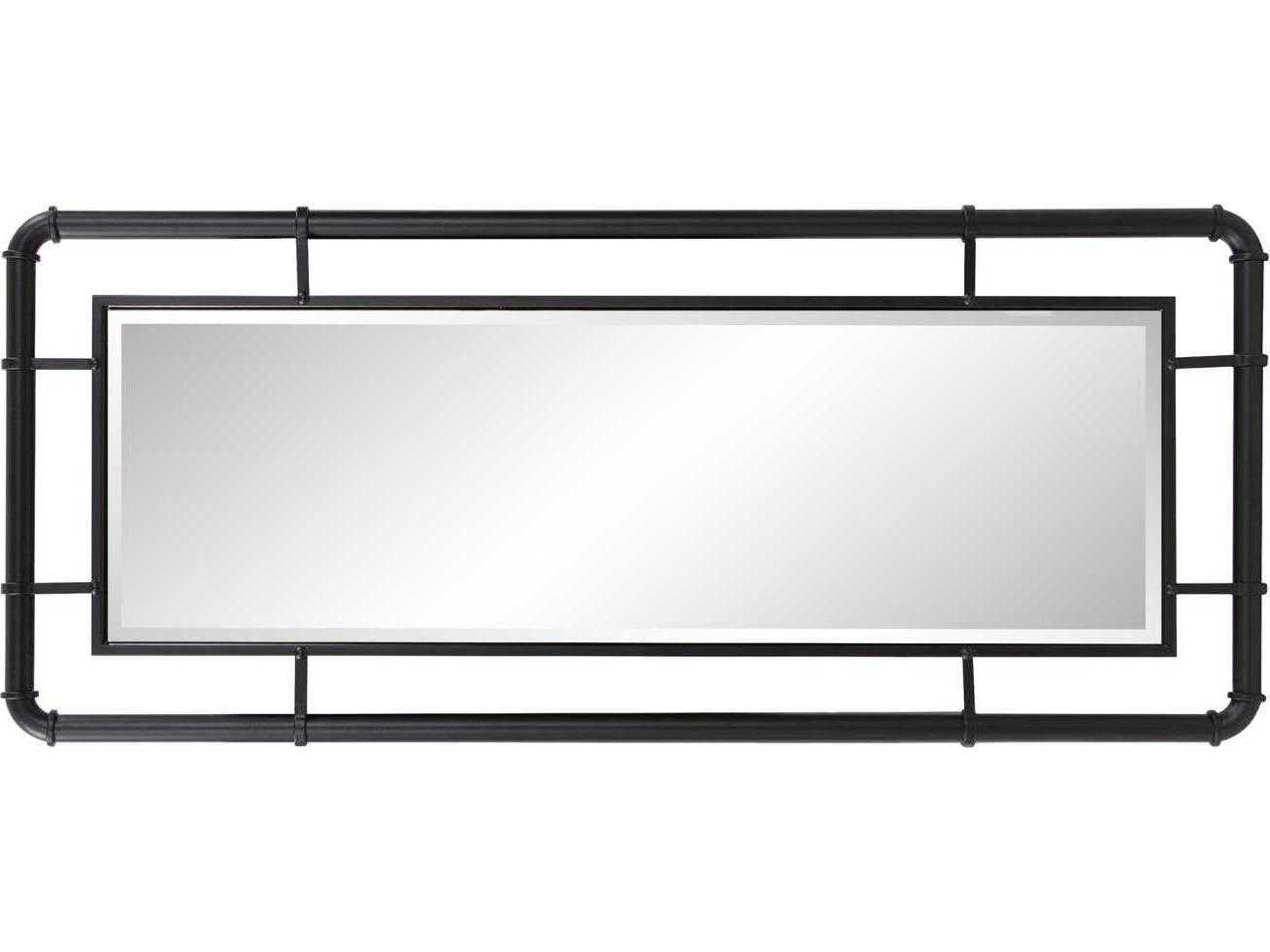 Howard Elliott Brennan Black Rectangular Wall Mirror