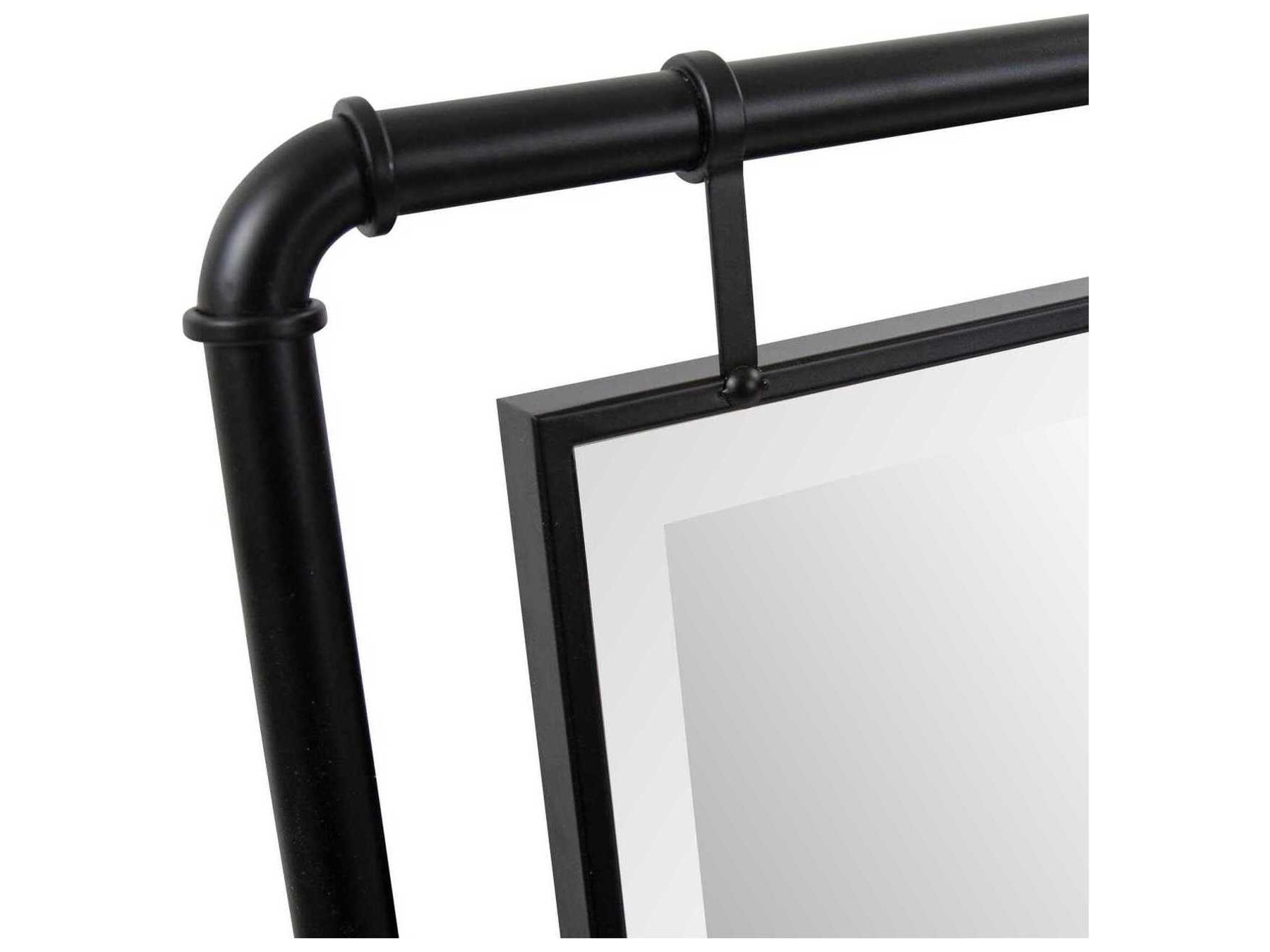 Howard Elliott Brennan Black Rectangular Wall Mirror
