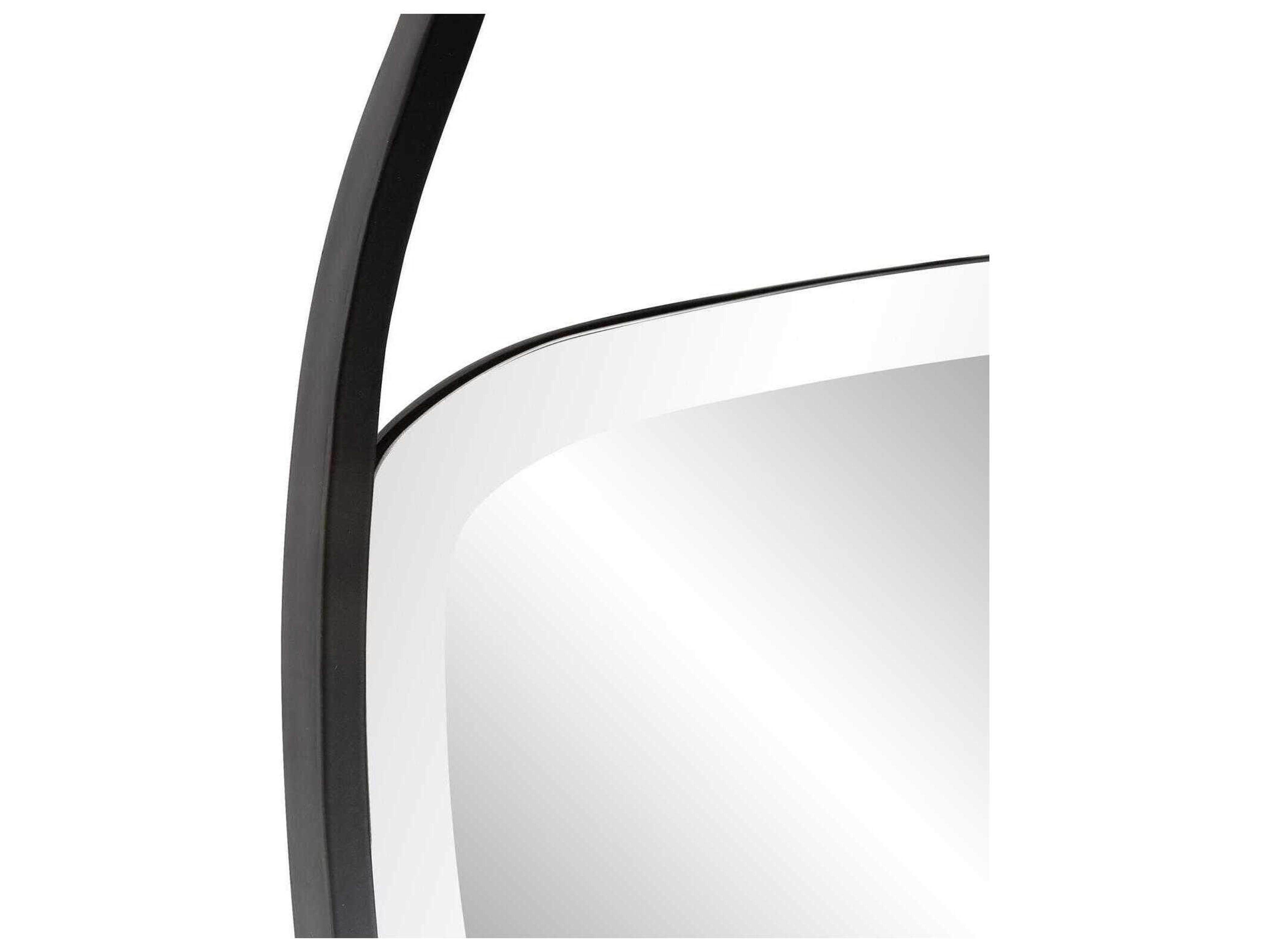 Howard Elliott Hayes Asymmetrical Matte Black Wall Mirror