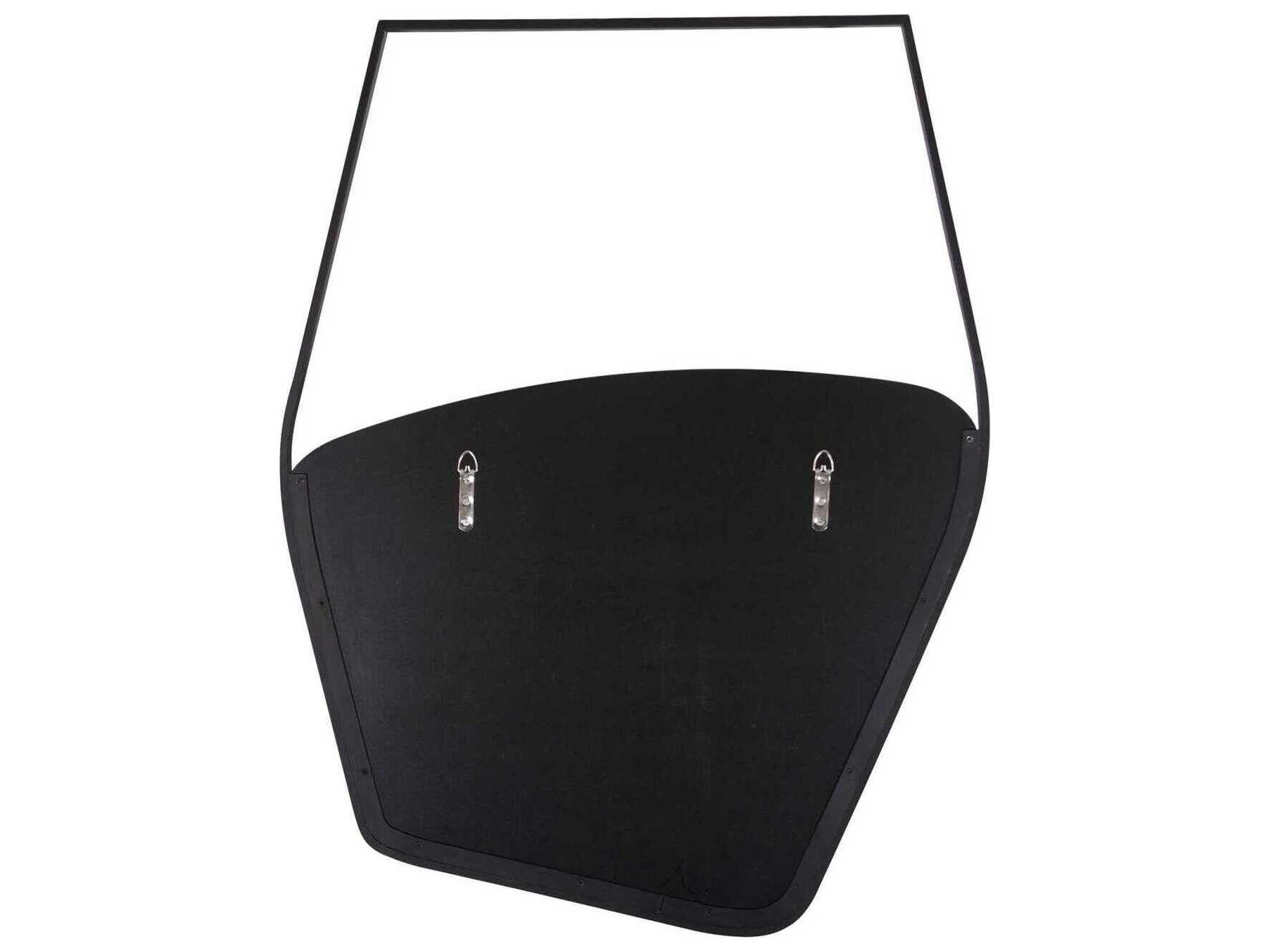 Howard Elliott Hayes Asymmetrical Matte Black Wall Mirror