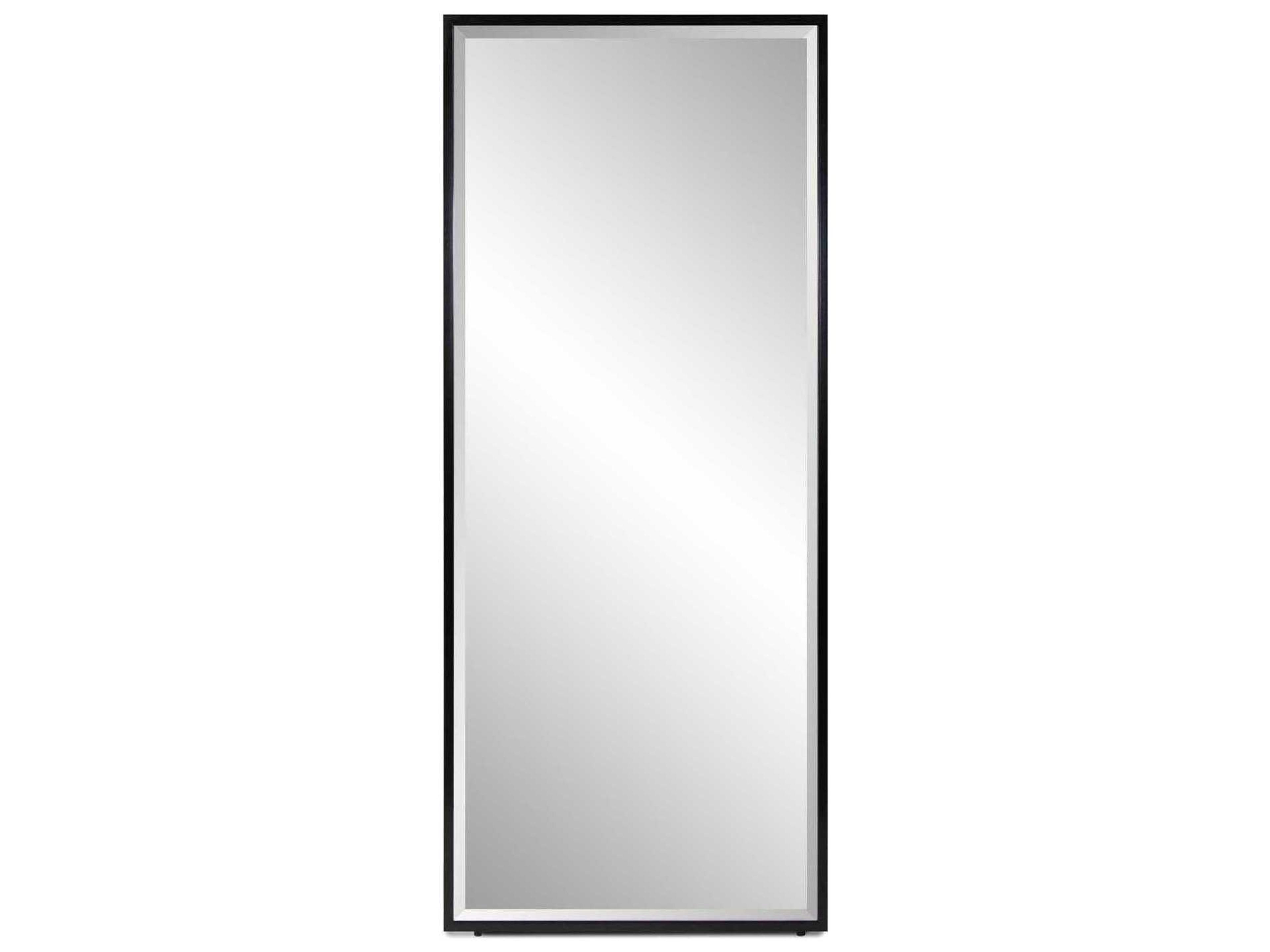 Howard Elliott O'Neill Multi Functional Matte Black Rectangular Floor Mirror