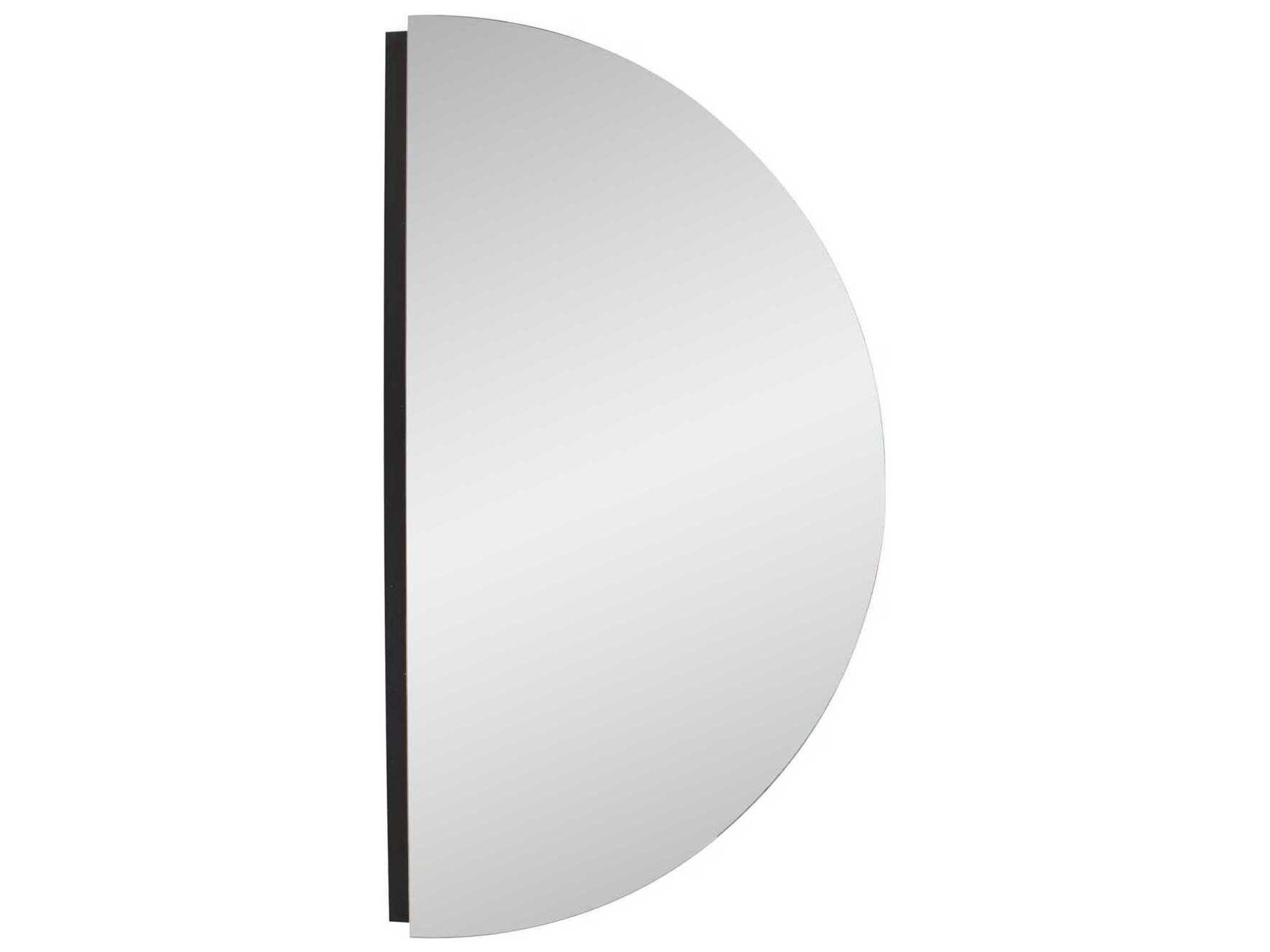 Italian Frameless Due Specchi Black Wall Mirror