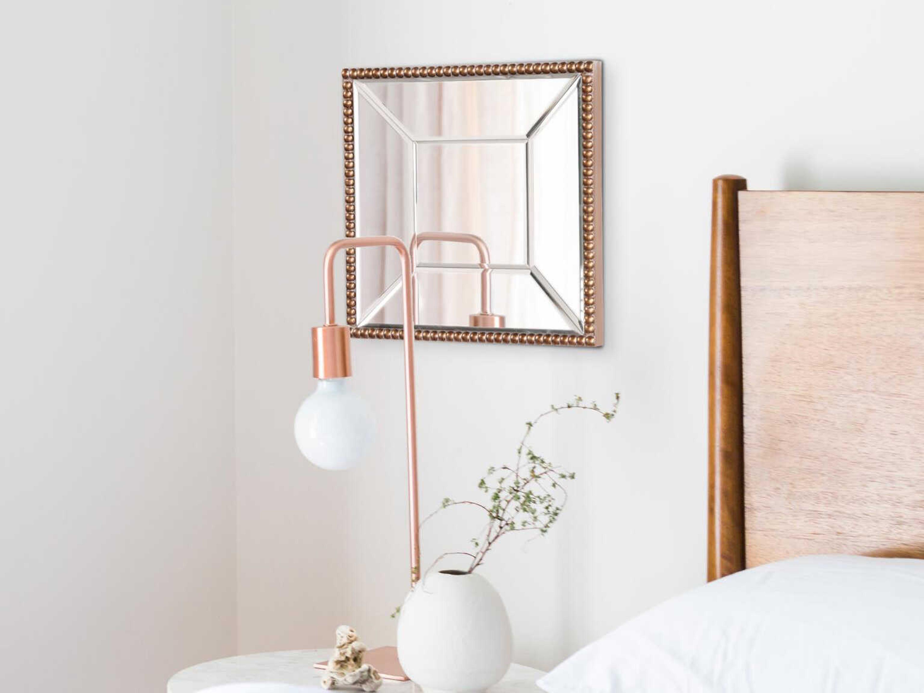 Howard Elliott Lydia Silver Square Wall Mirror