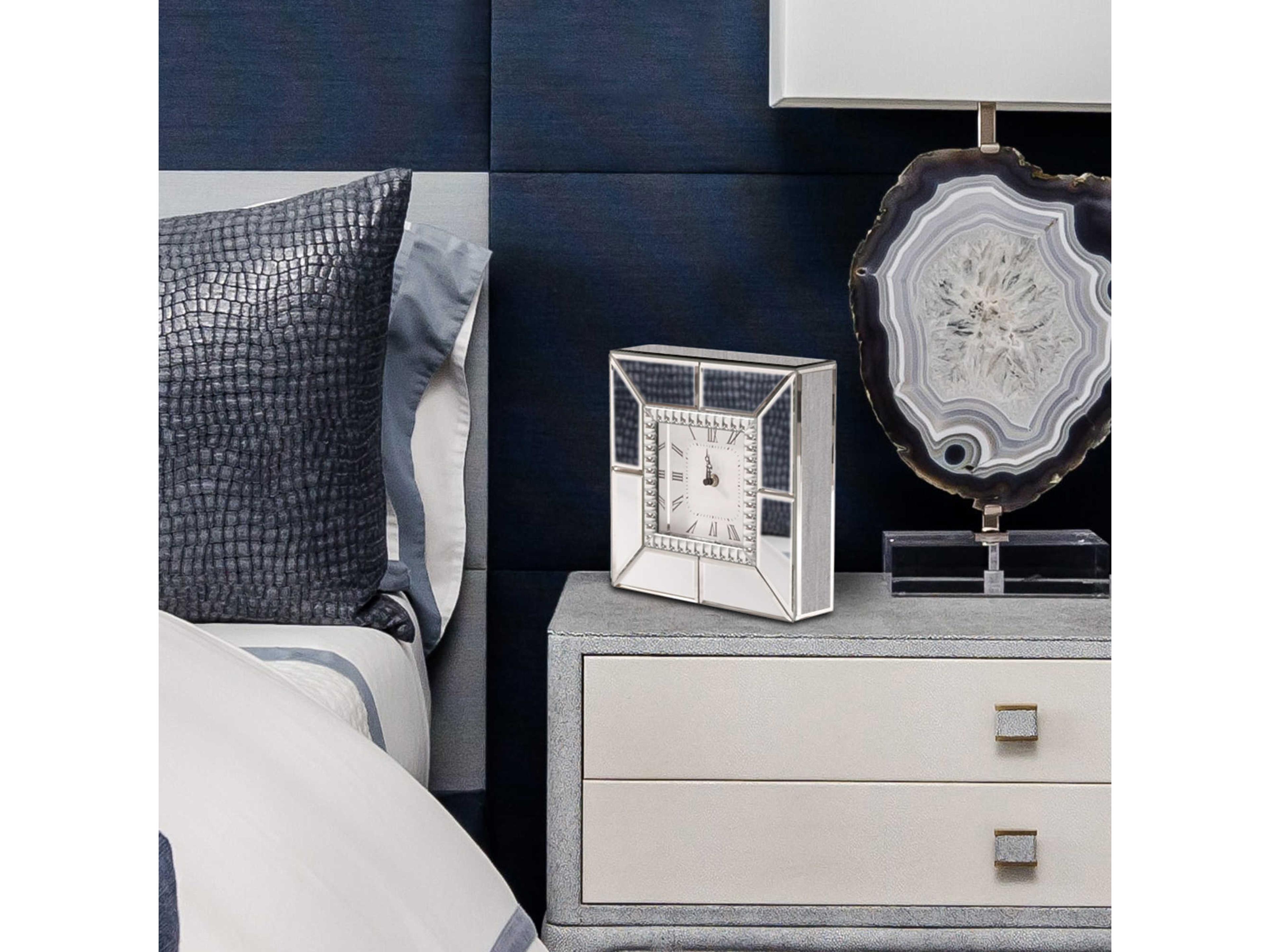 Howard Elliott Mirrored Table Clock