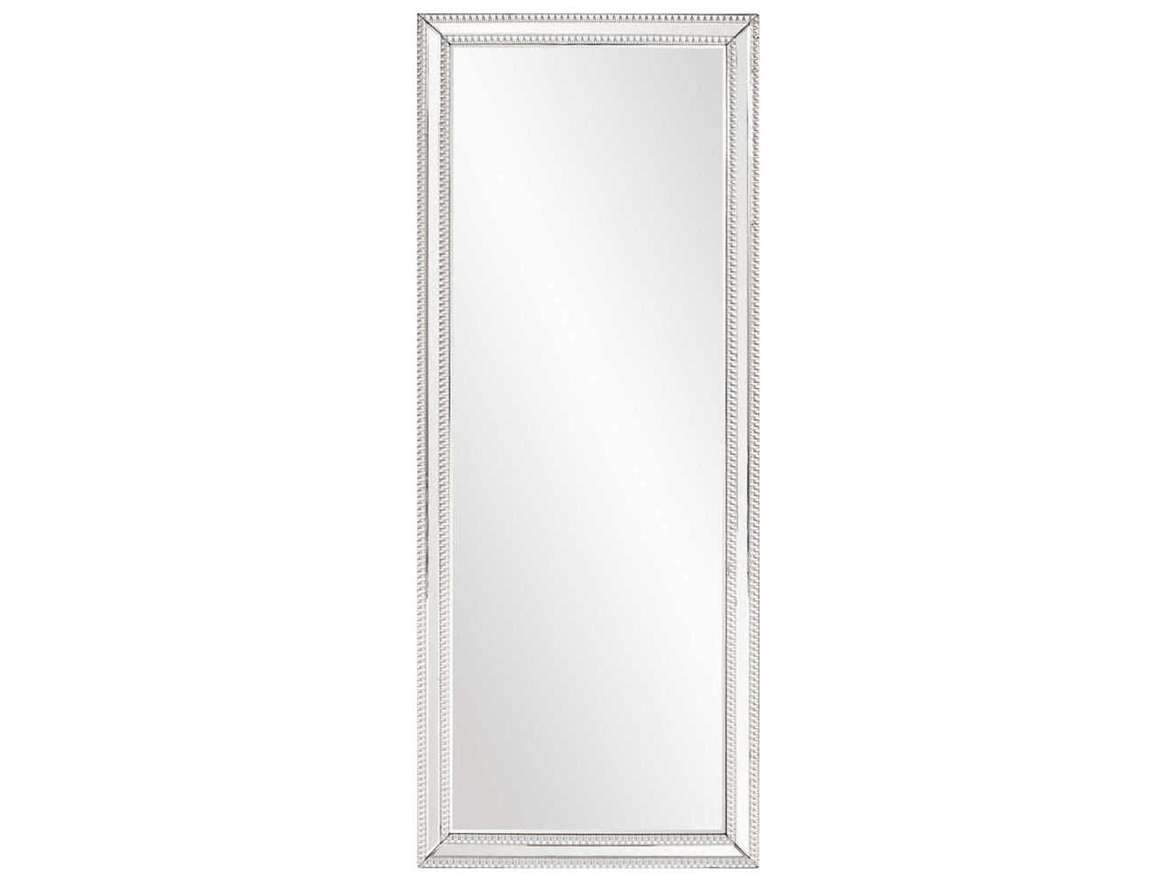 Gemma Beaded Glass Trim Rectangular Wall Mirror