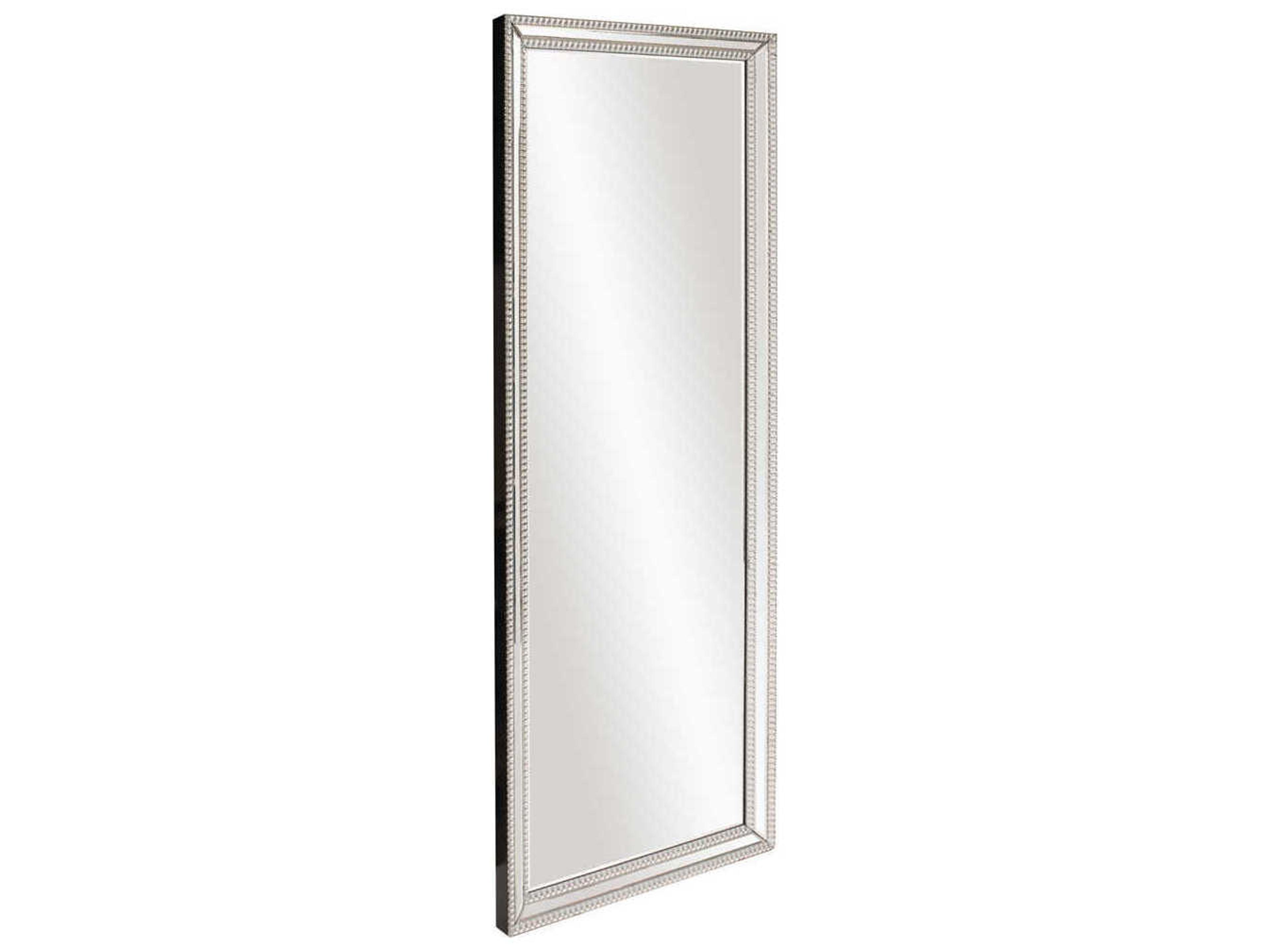 Howard Elliott Gemma Beaded Glass Trim Rectangular Wall Mirror