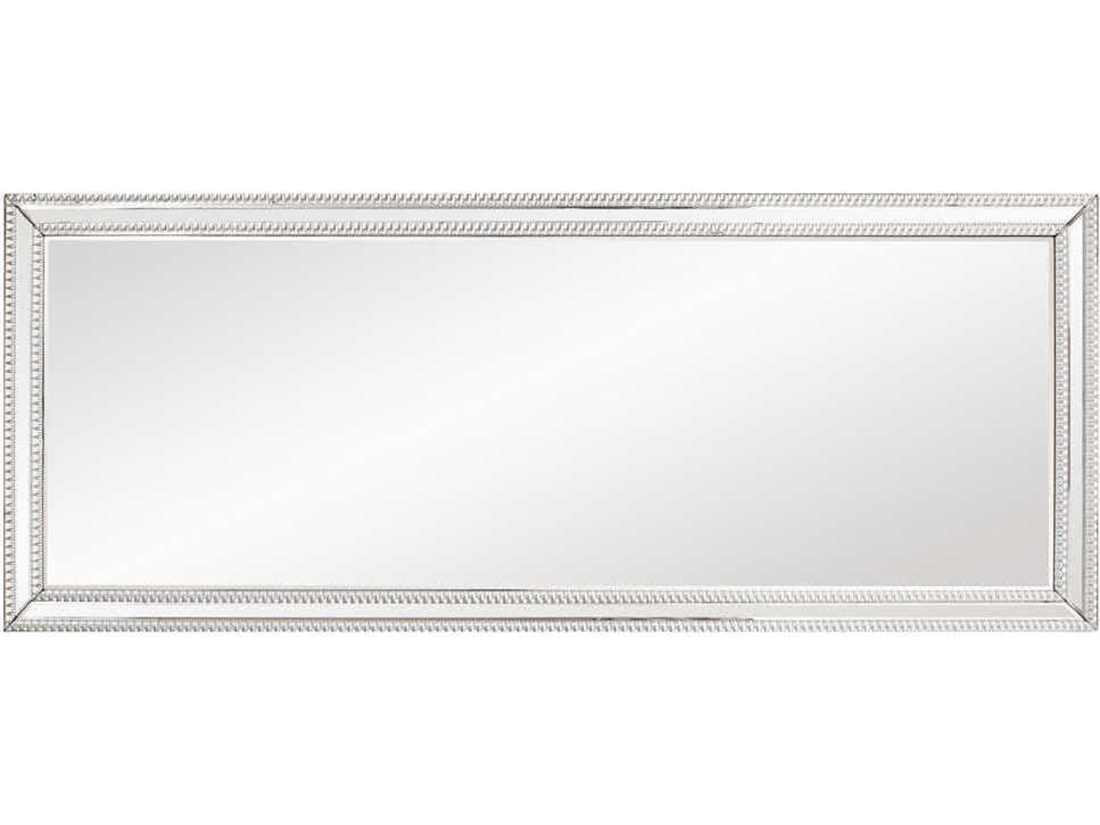 Howard Elliott Gemma Beaded Glass Trim Rectangular Wall Mirror