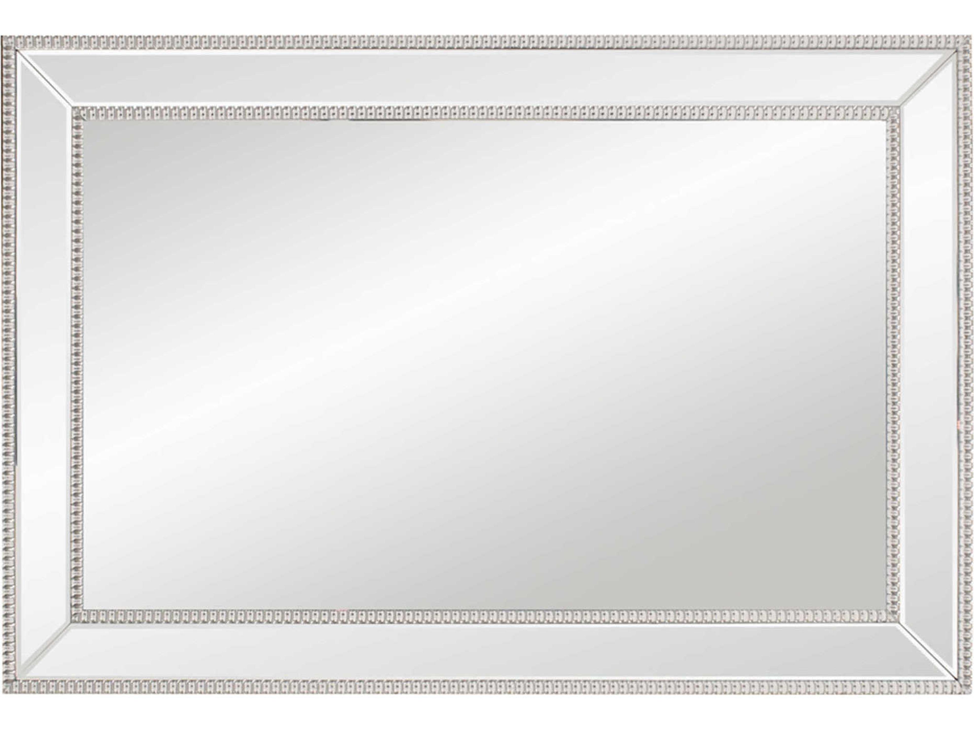 Howard Elliott Gemma Beaded Glass Trim Rectangular Wall Mirror