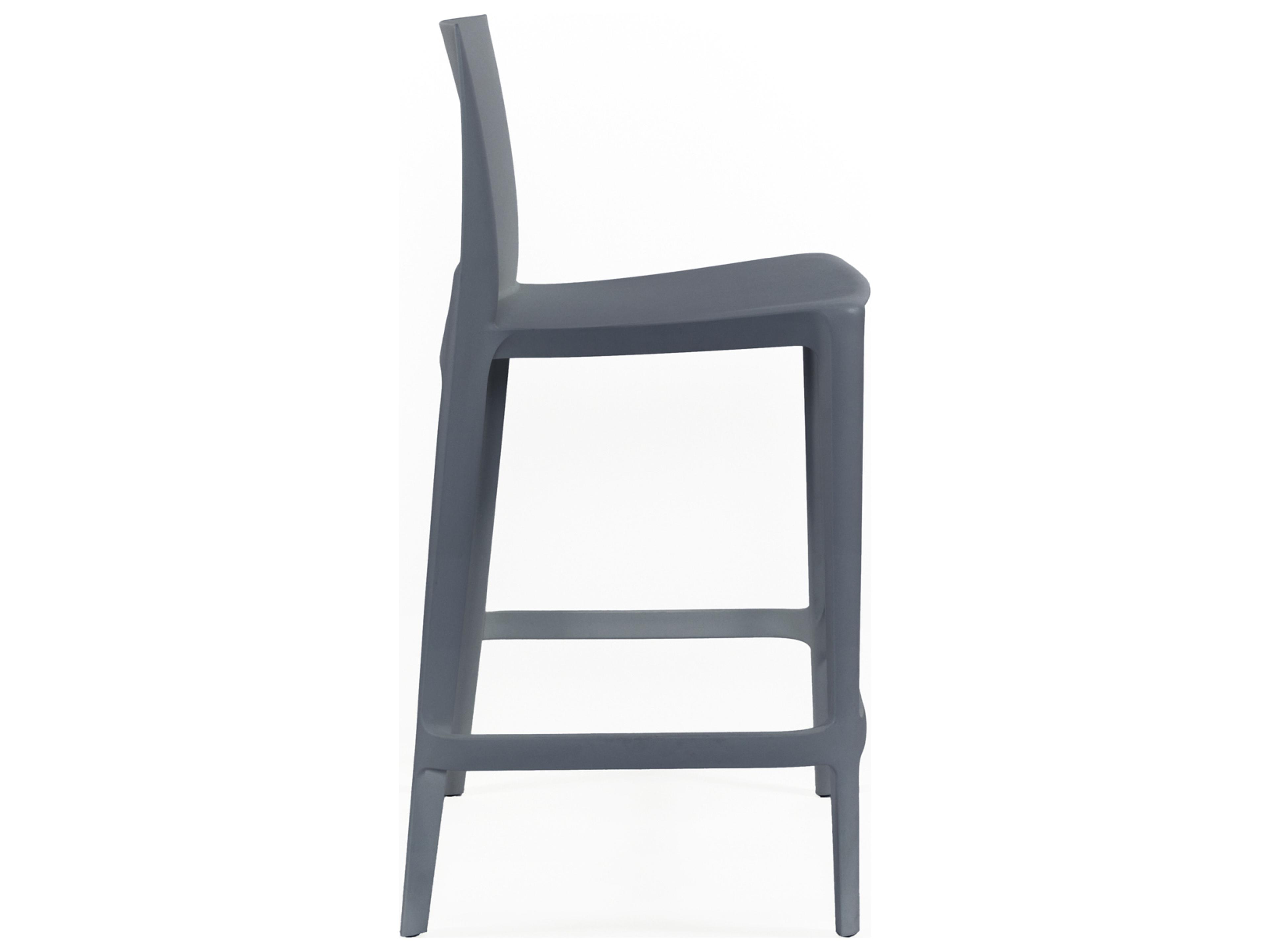 Heller Bellini Dark Gray Counter Stool - Pack of 2