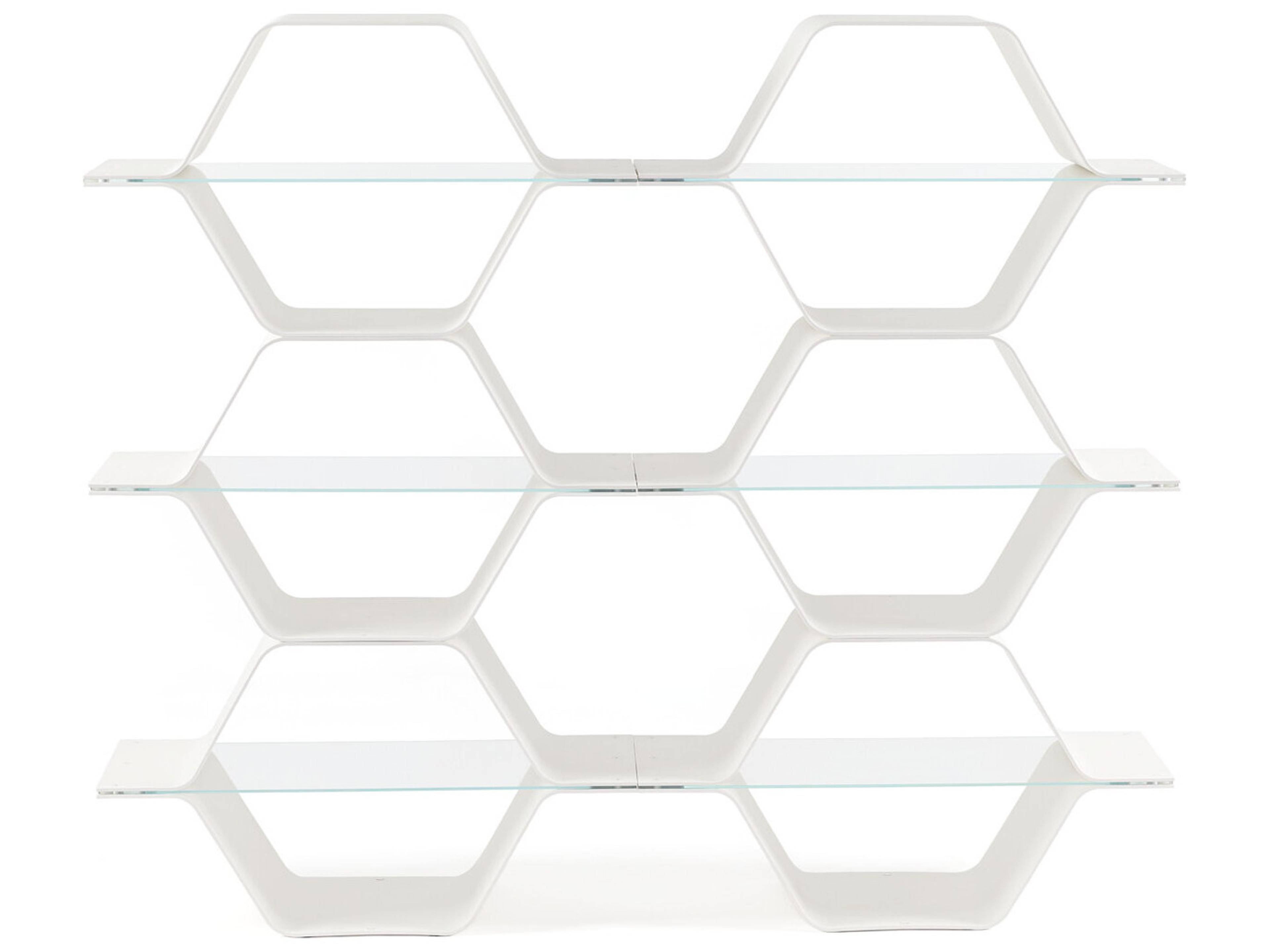 Heller Honeycomb Modular Shelving - White - Configuration D