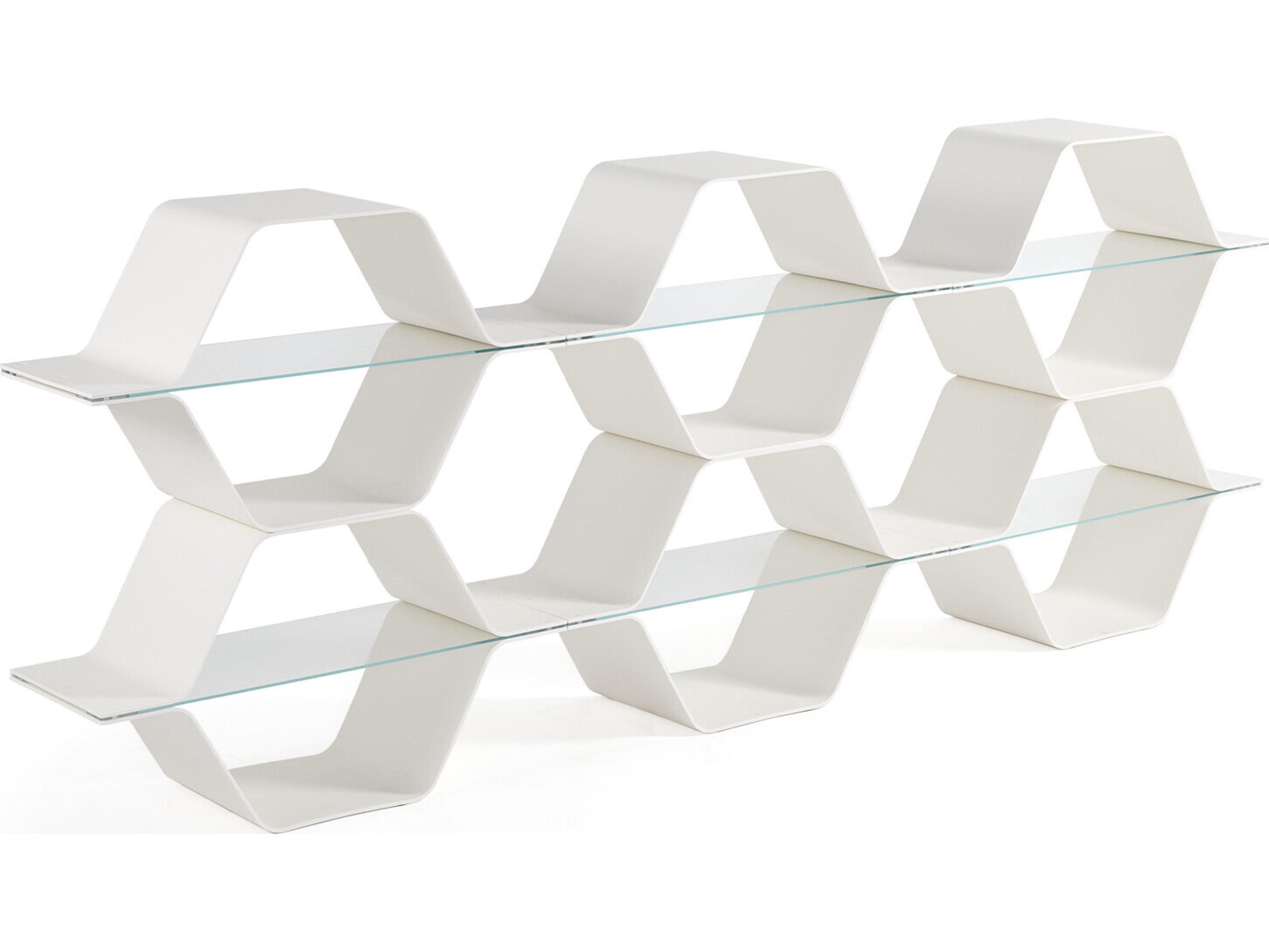 Honeycomb Modular Shelving - White - Configuration E