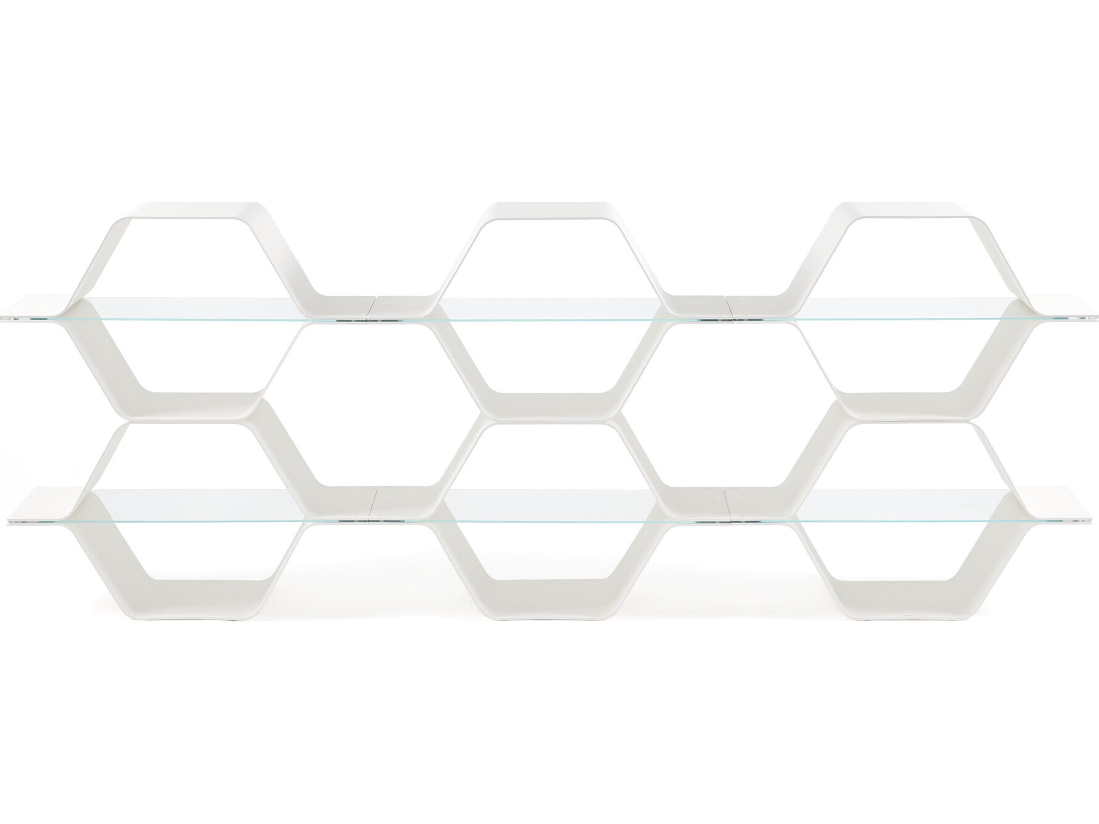 Heller Honeycomb Modular Shelving - White - Configuration E