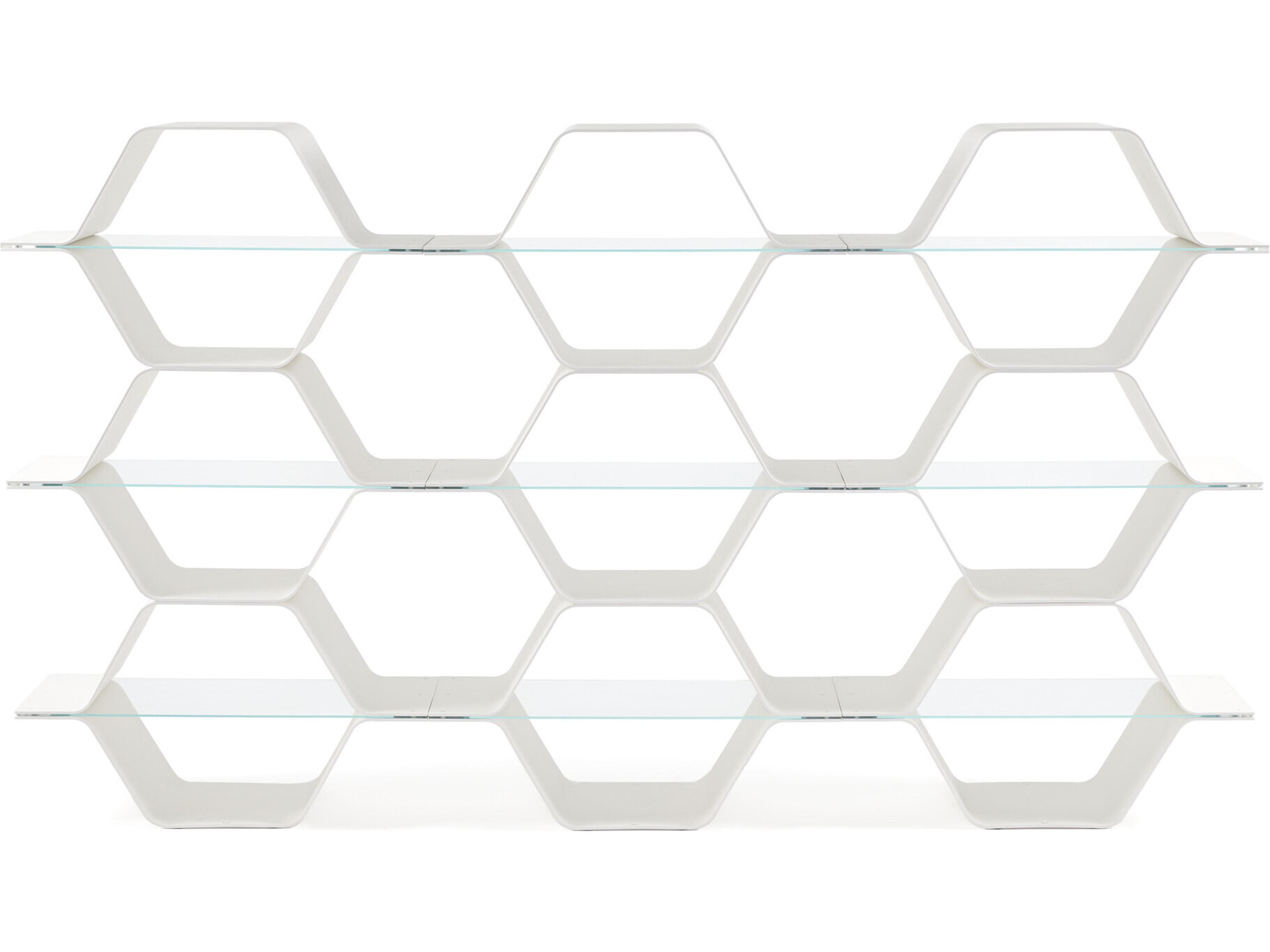 Honeycomb Modular Shelving - White - Configuration F