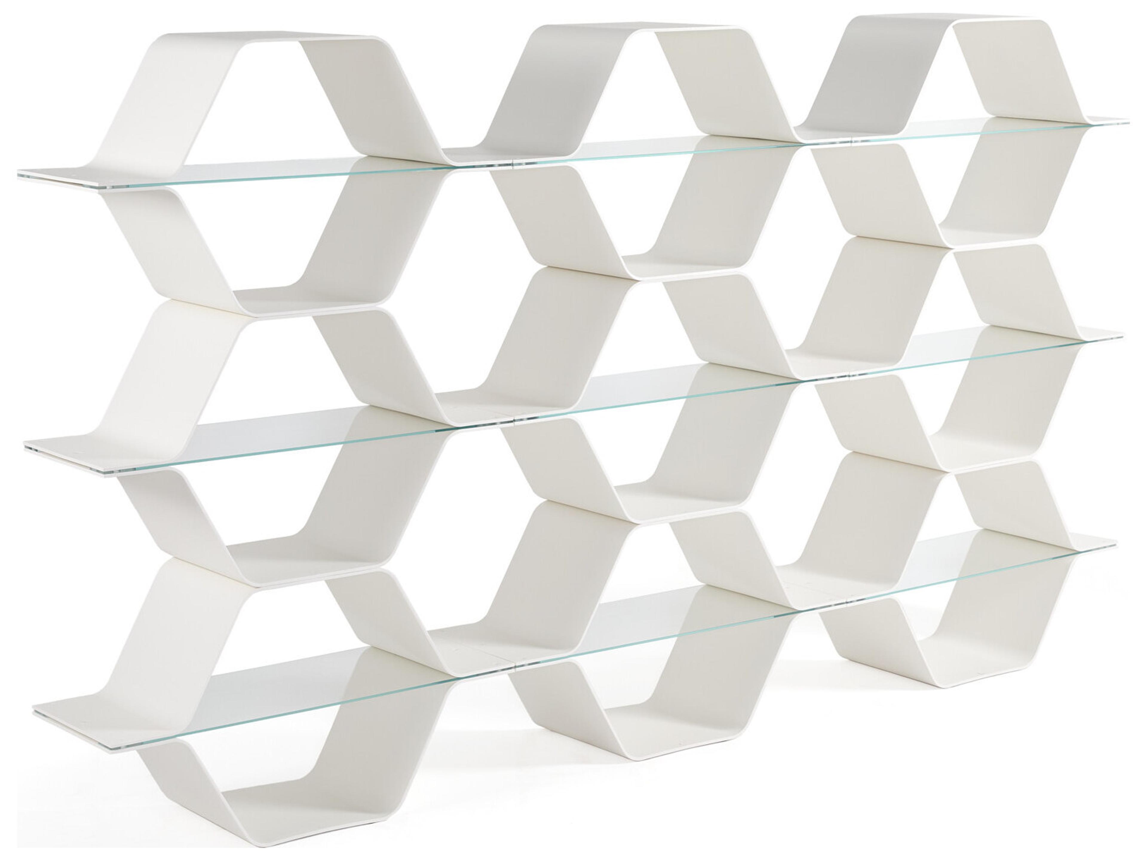 Heller Honeycomb Modular Shelving - White - Configuration F