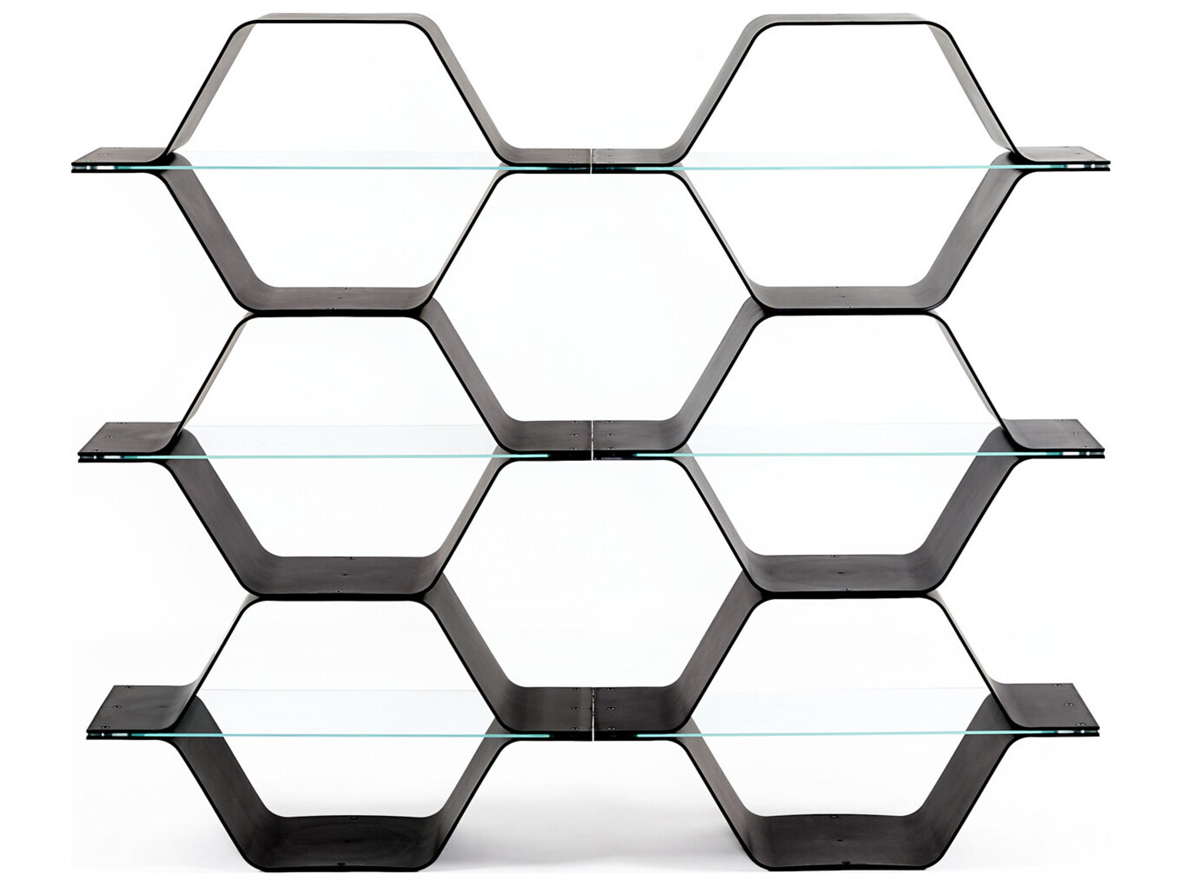 Heller Honeycomb Modular Shelving - Black - Configuration D