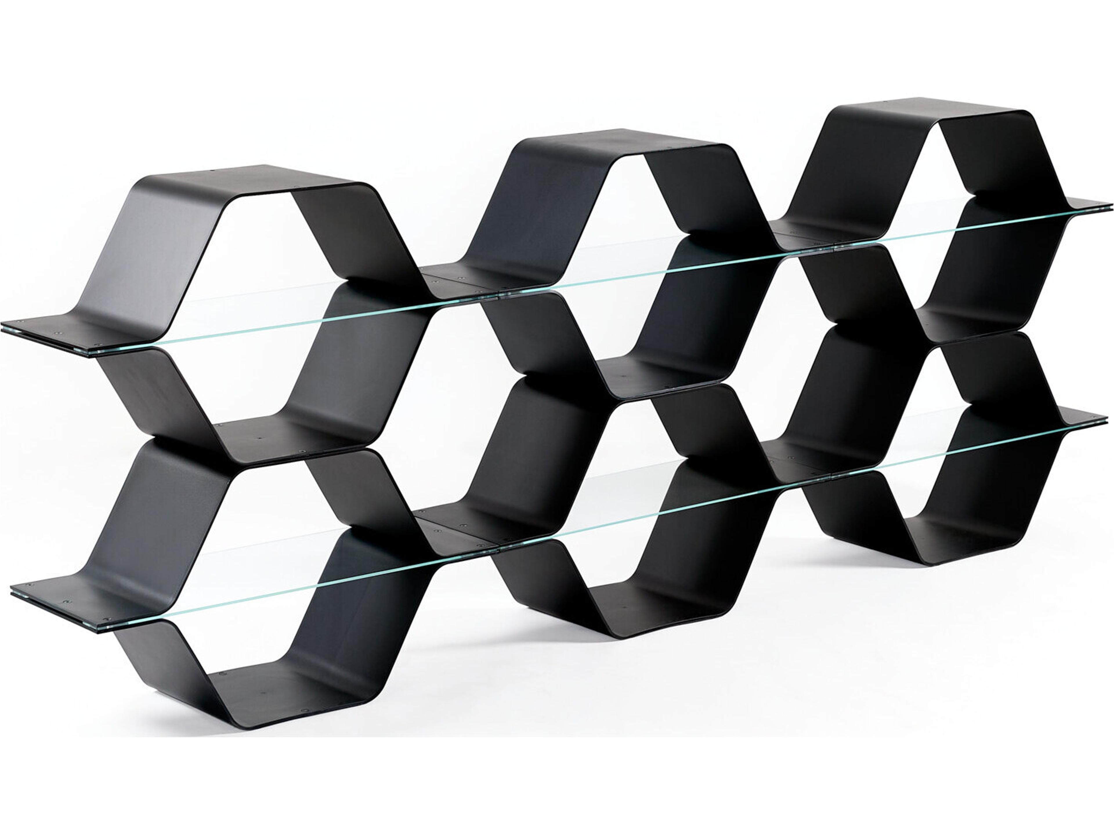Honeycomb Modular Shelving - Black - Configuration E
