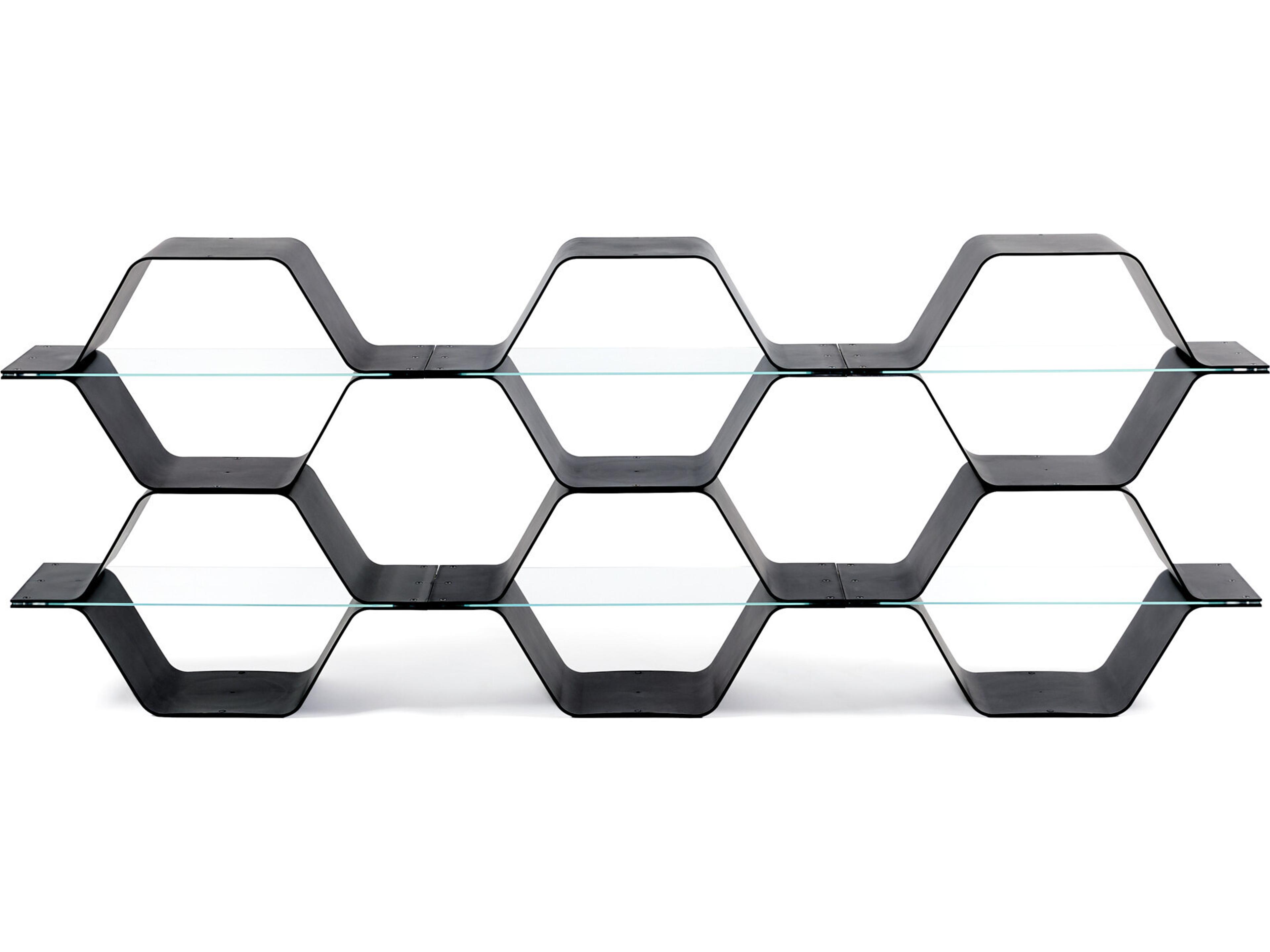Heller Honeycomb Modular Shelving - Black - Configuration E