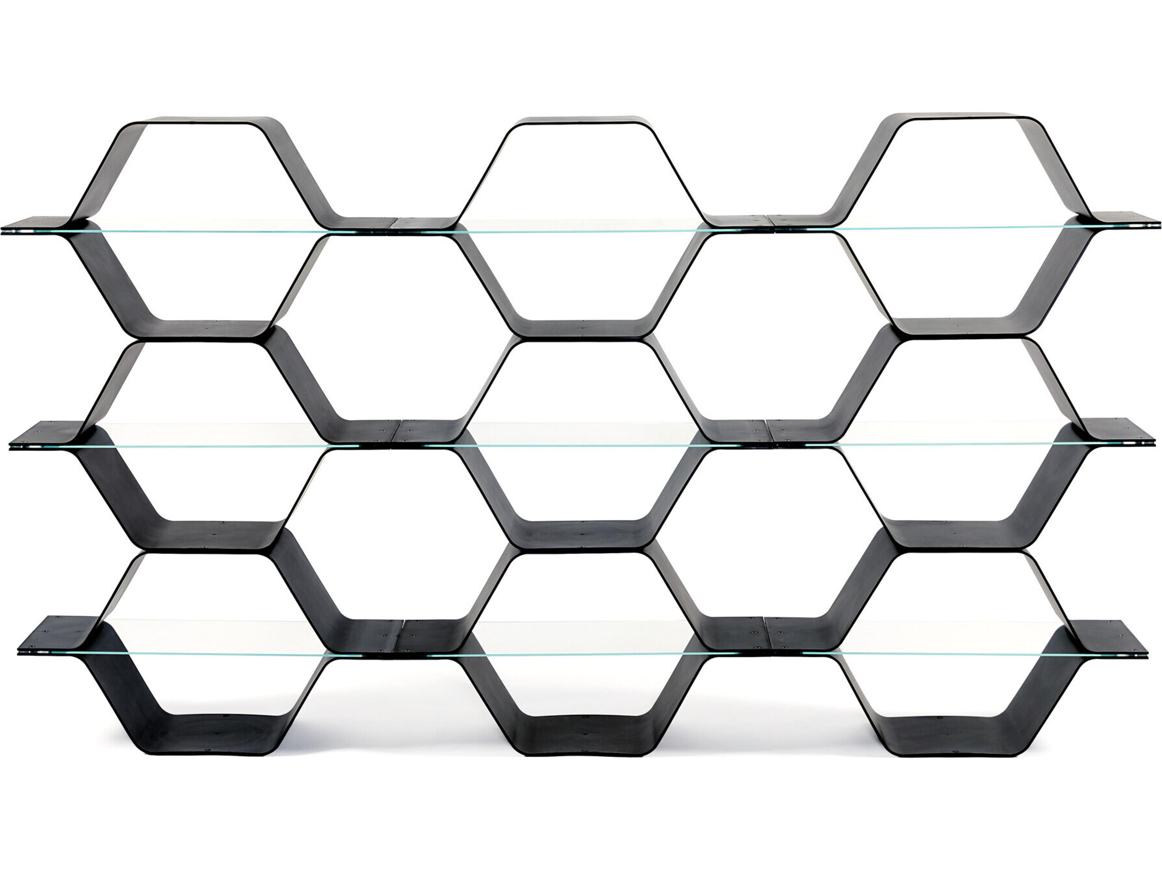 Honeycomb Modular Shelving - Black - Configuration F