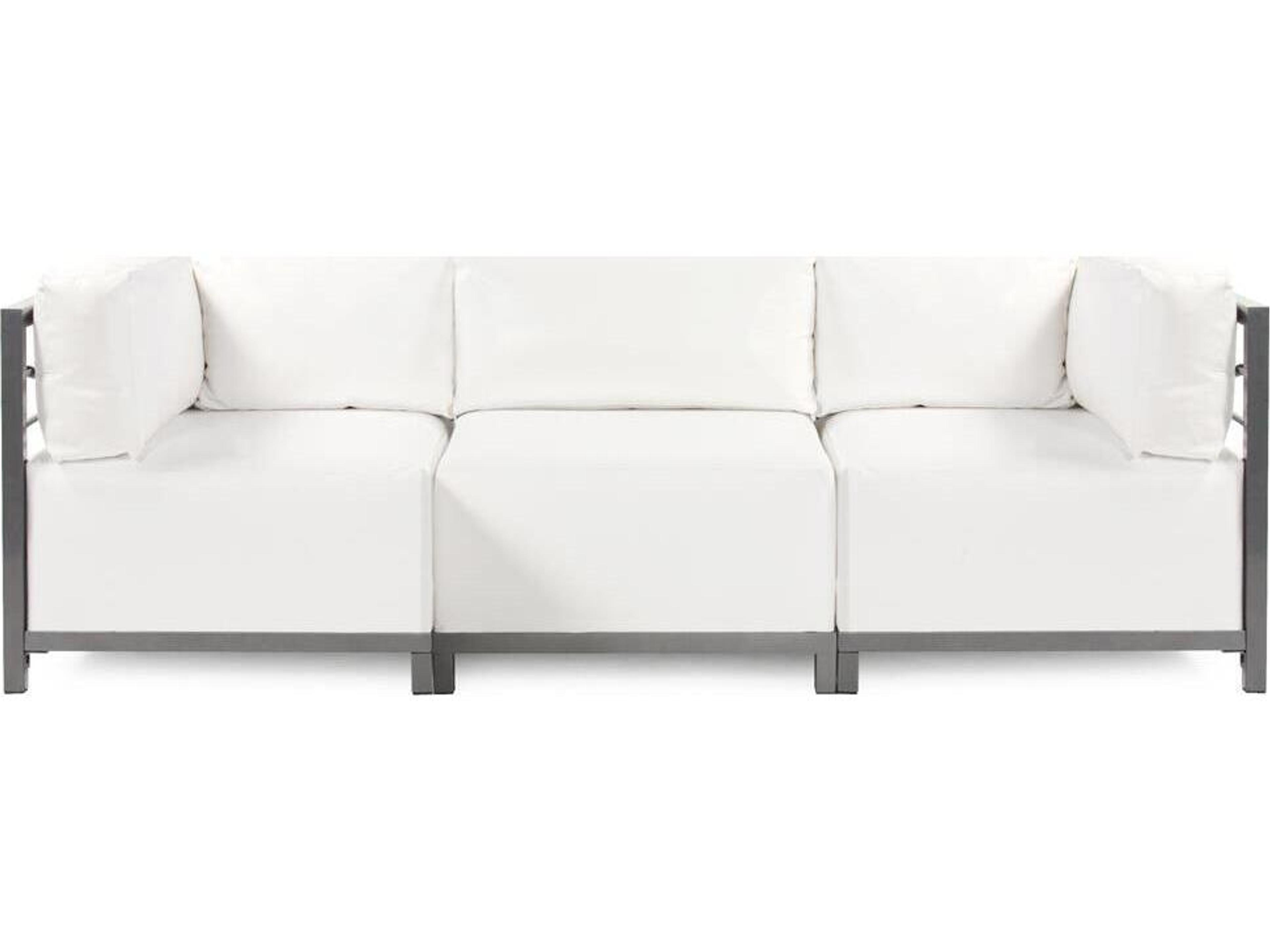 Howard Elliott Outdoor Axis Atlantis White Fabric Cushion Lounge Chair