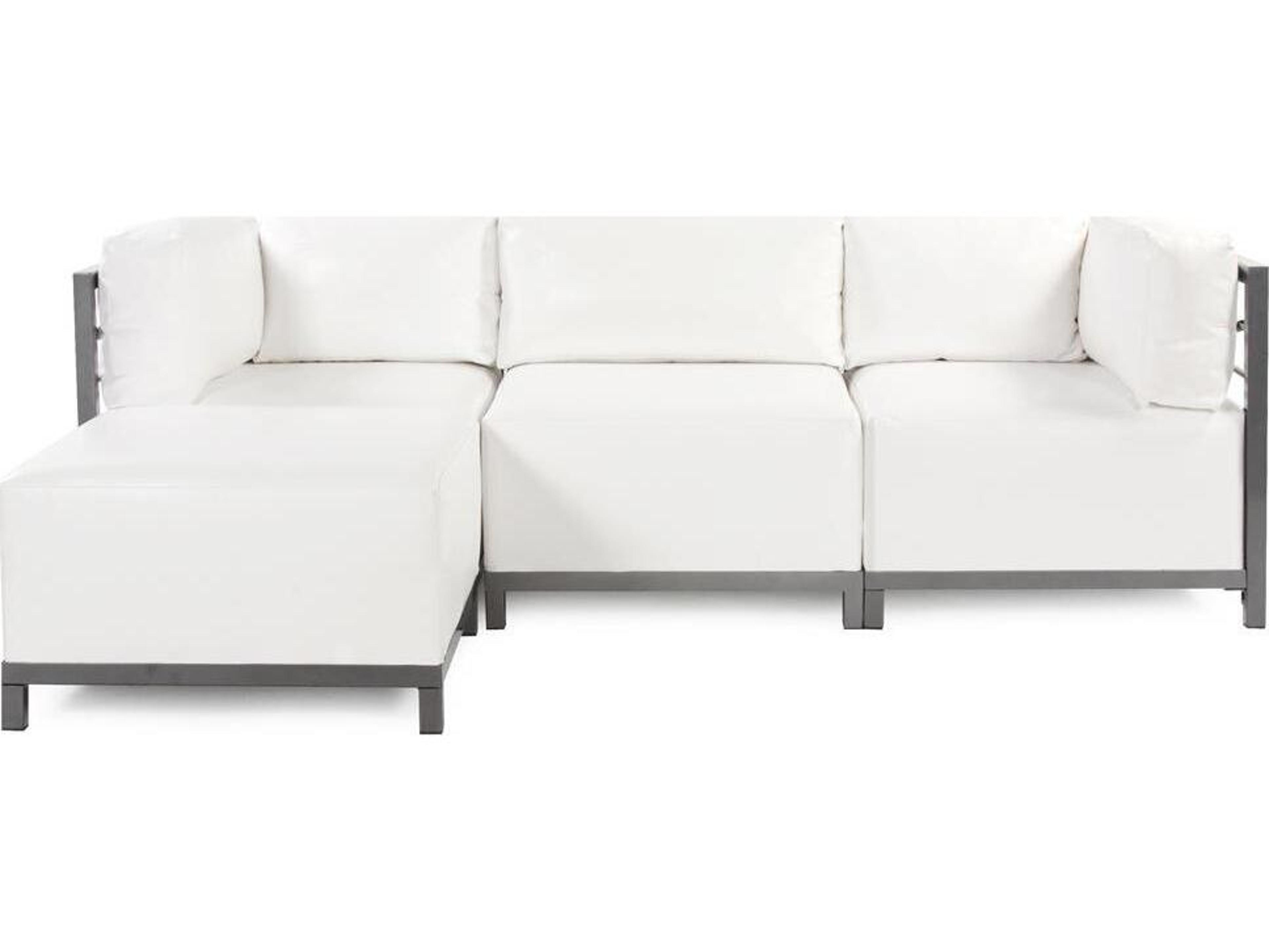 Howard Elliott Outdoor Axis Atlantis White Fabric Cushion Loveseat
