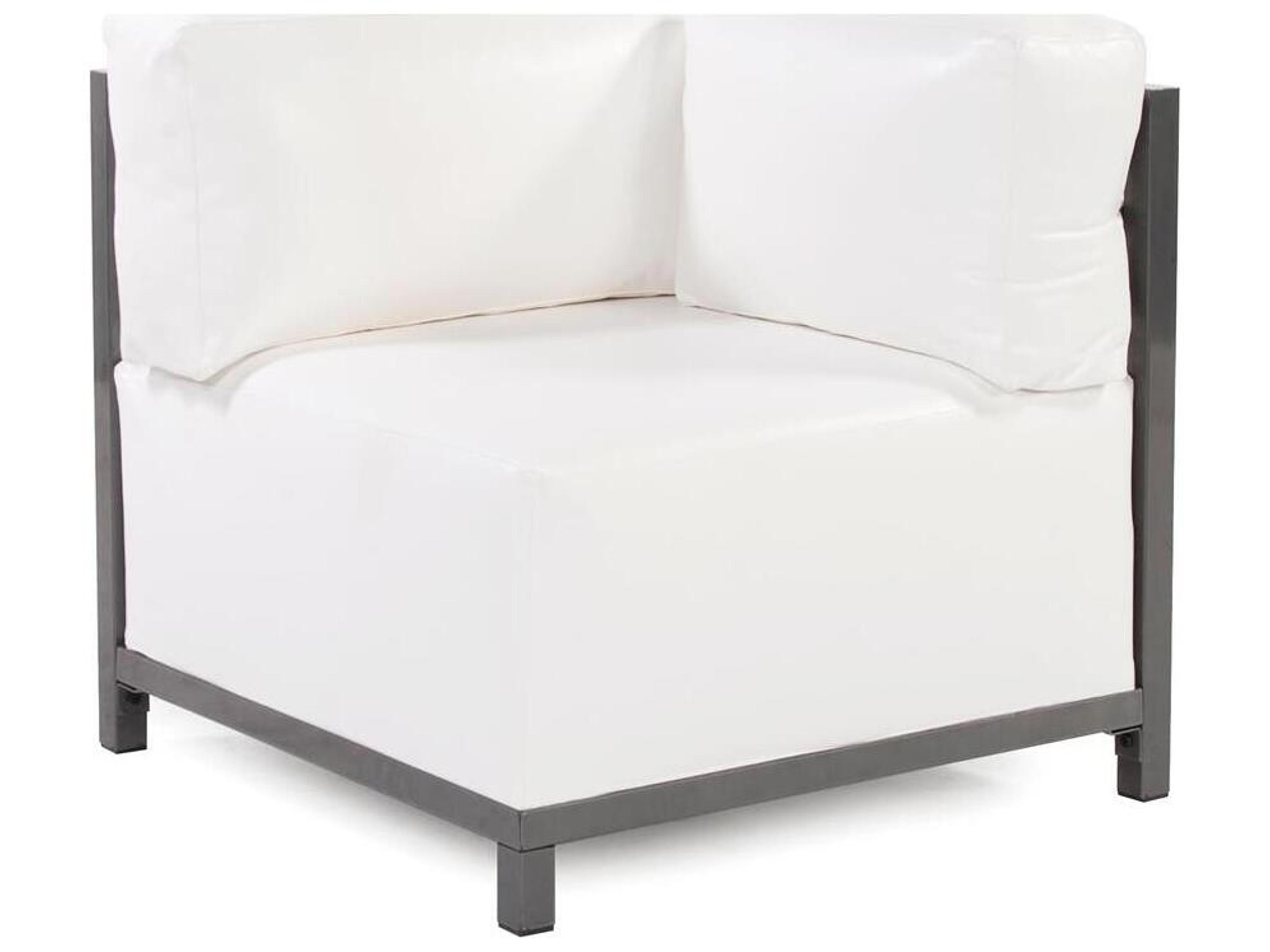 Howard Elliott Outdoor Axis Atlantis White Fabric Cushion Loveseat