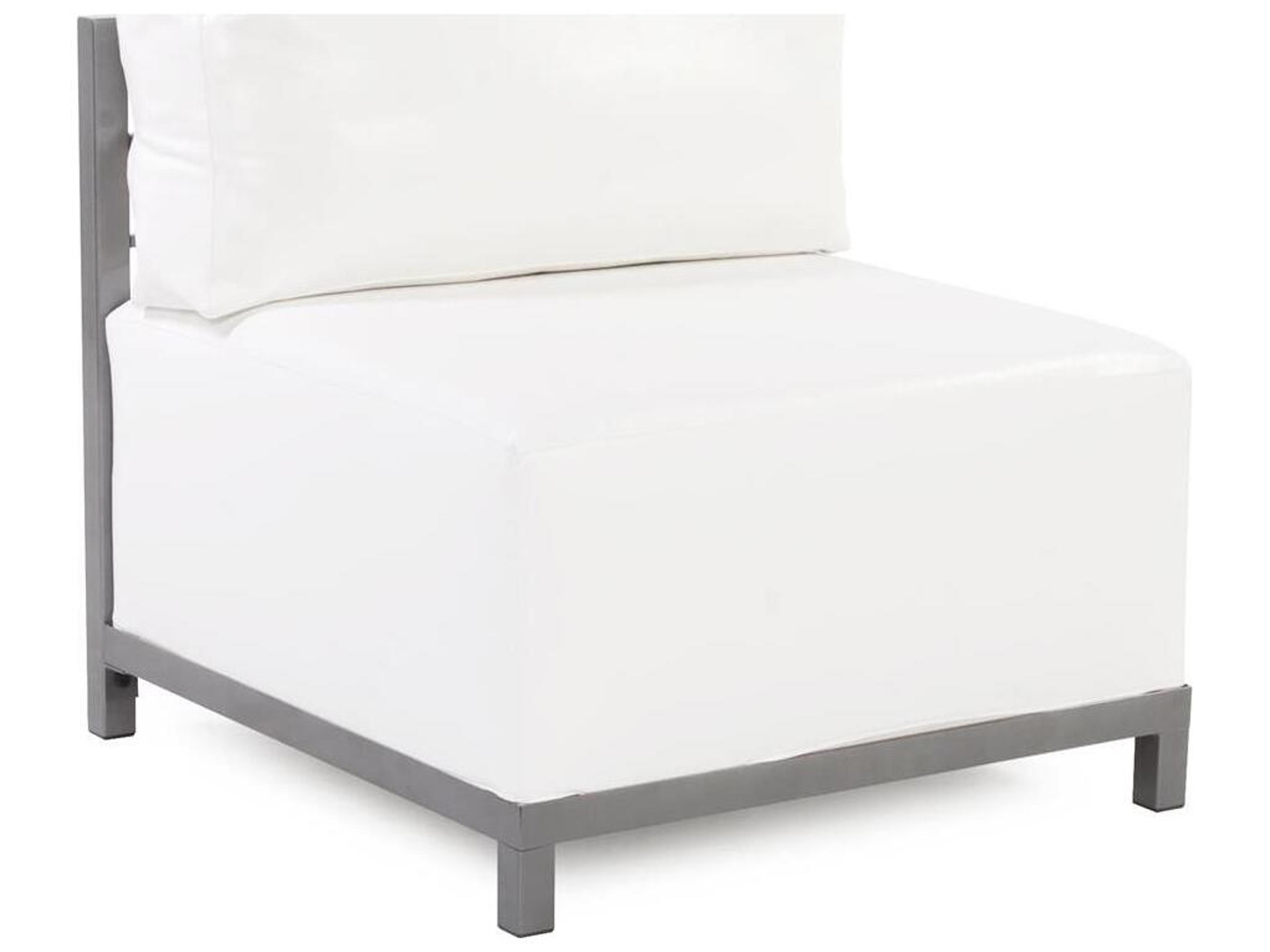 Howard Elliott Outdoor Axis Atlantis White Fabric Cushion Loveseat