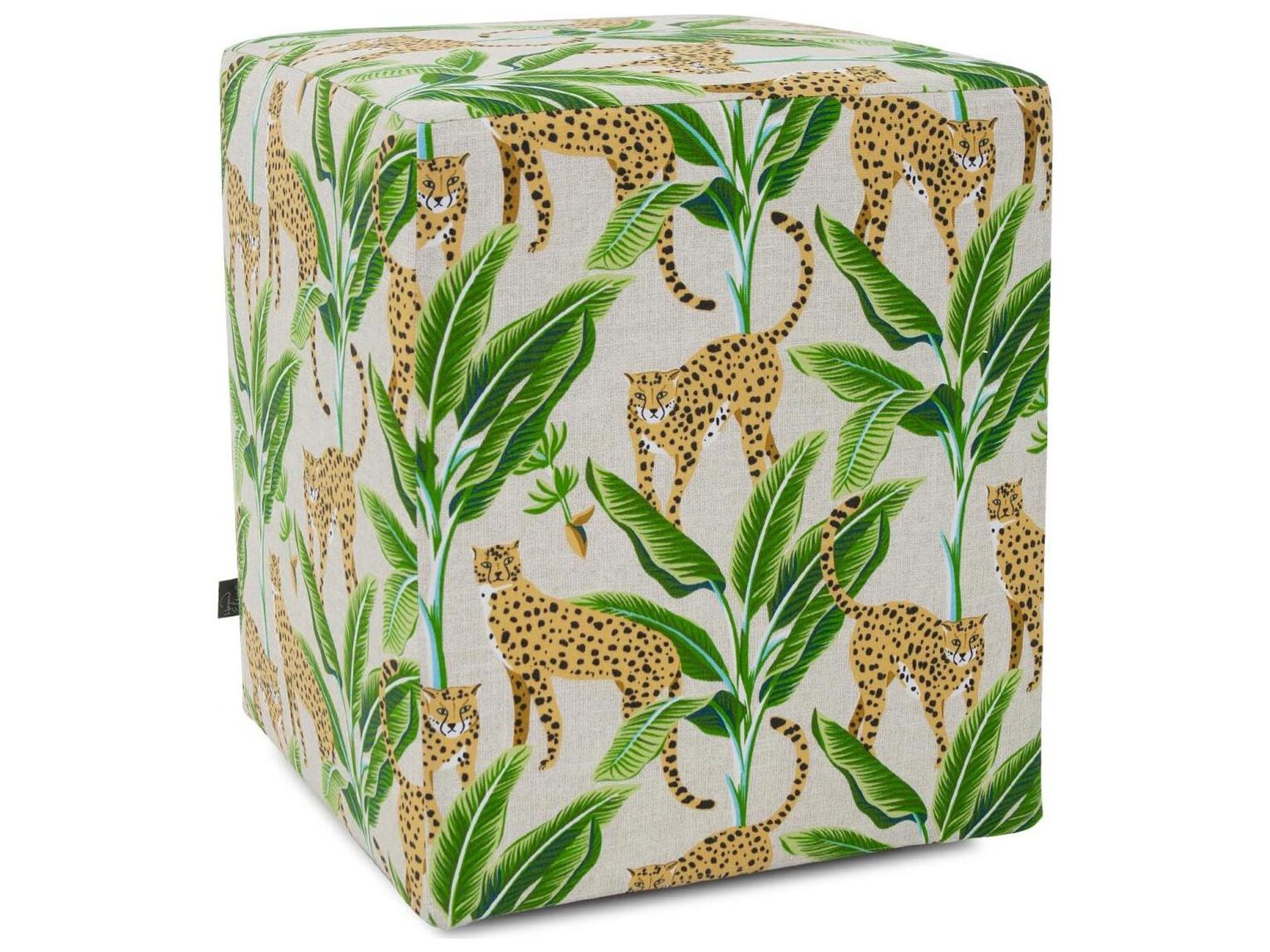 Universal Safari Natural Fabric Cushion Ottoman