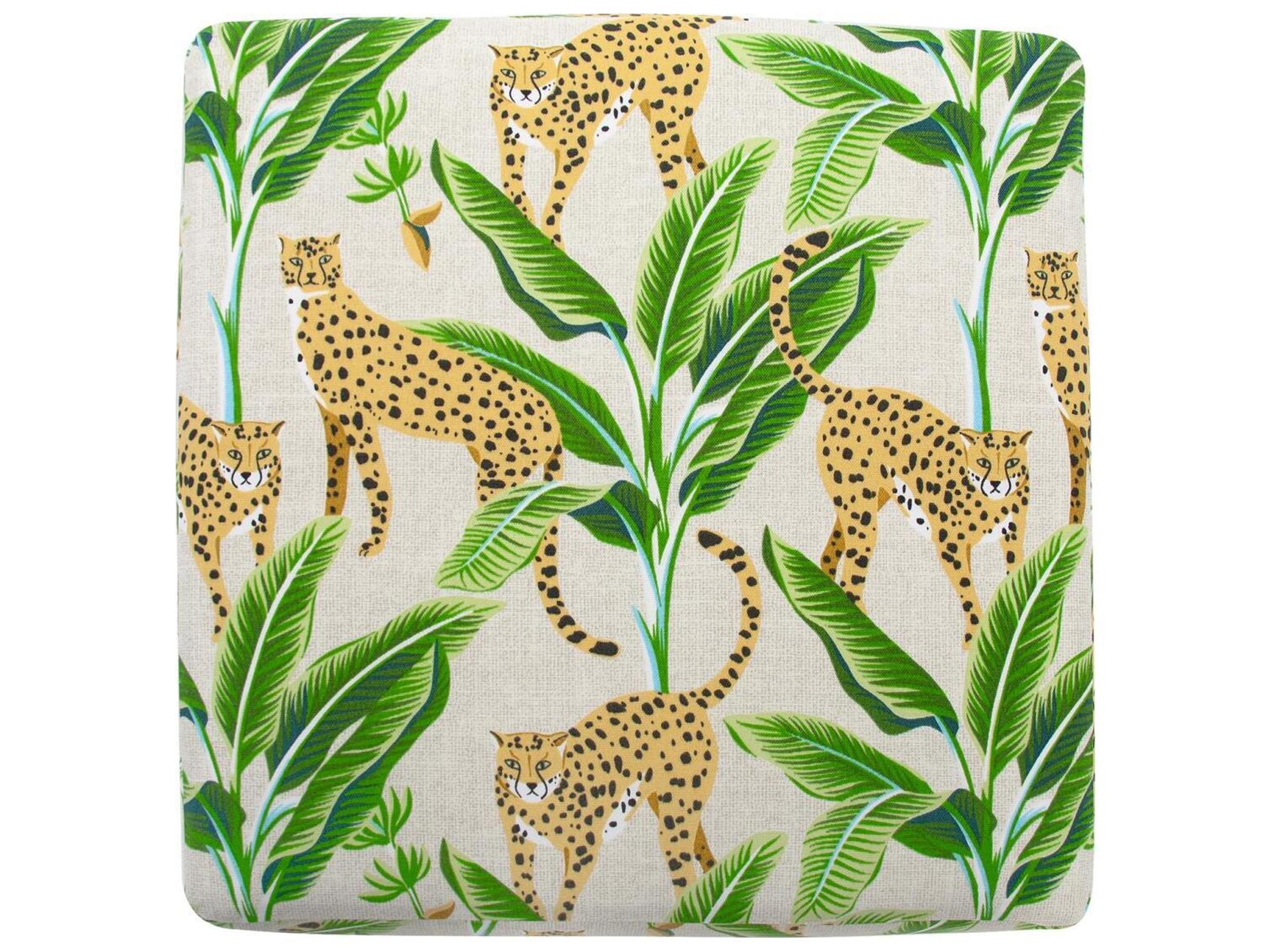 Howard Elliott Outdoor Universal Safari Natural Fabric Cushion Ottoman