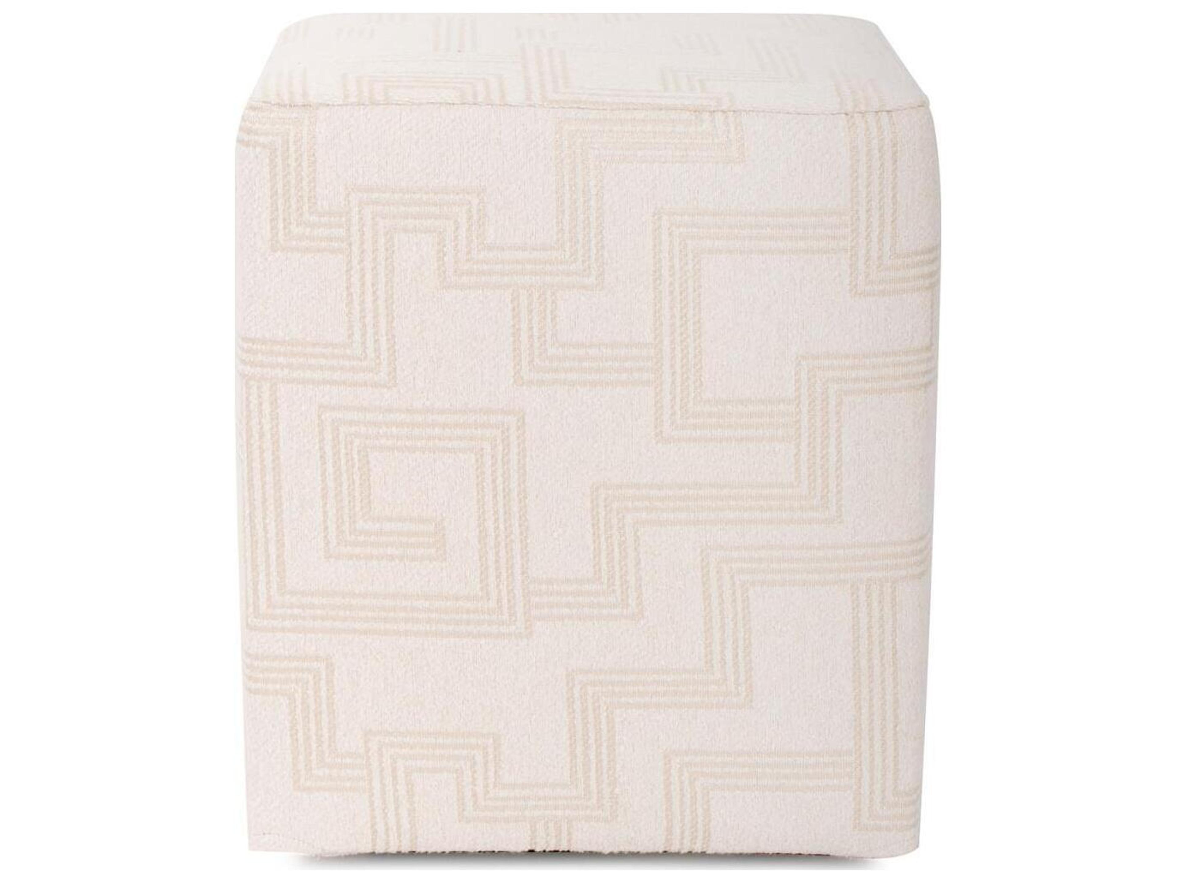 Howard Elliott Outdoor Universal Syros Natural Fabric Cushion Ottoman