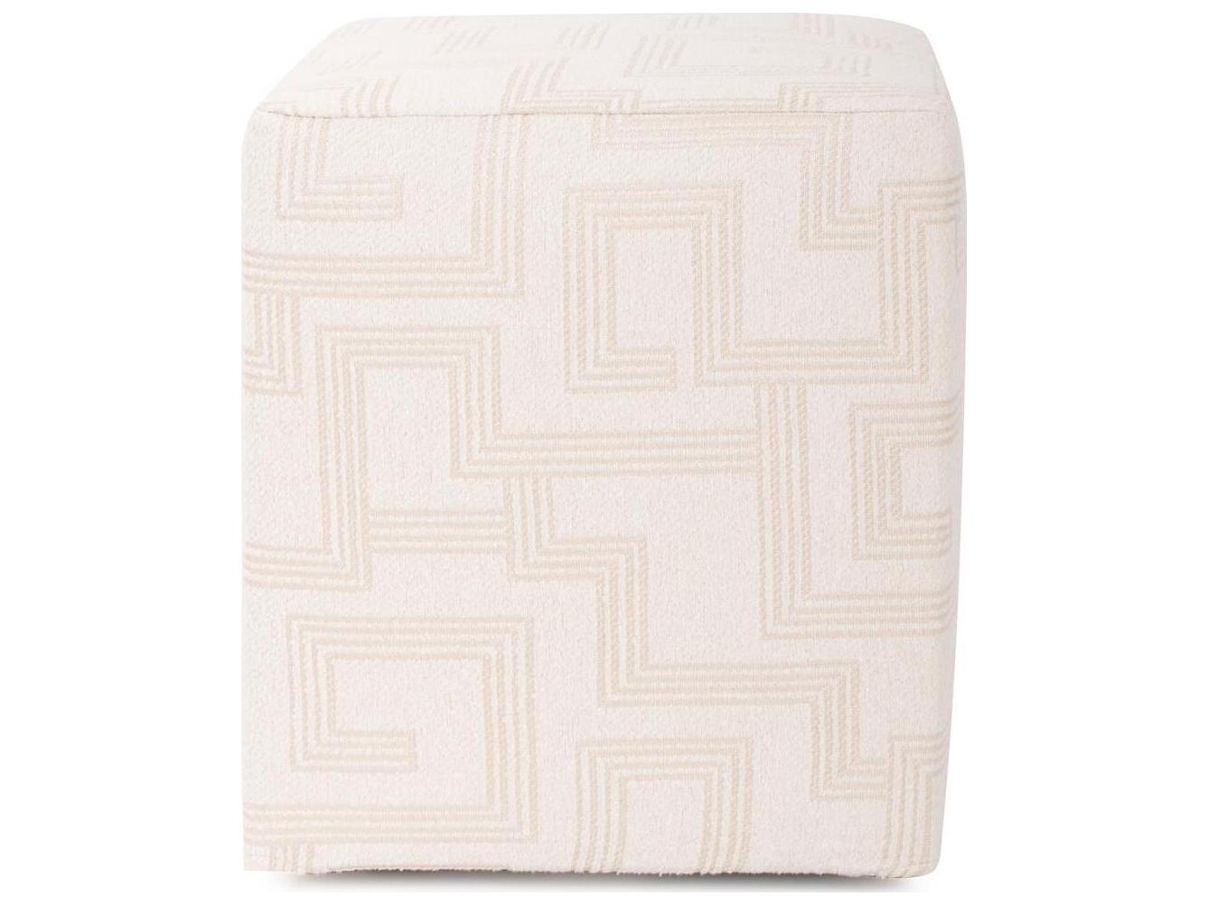 Howard Elliott Outdoor Universal Syros Natural Fabric Cushion Ottoman