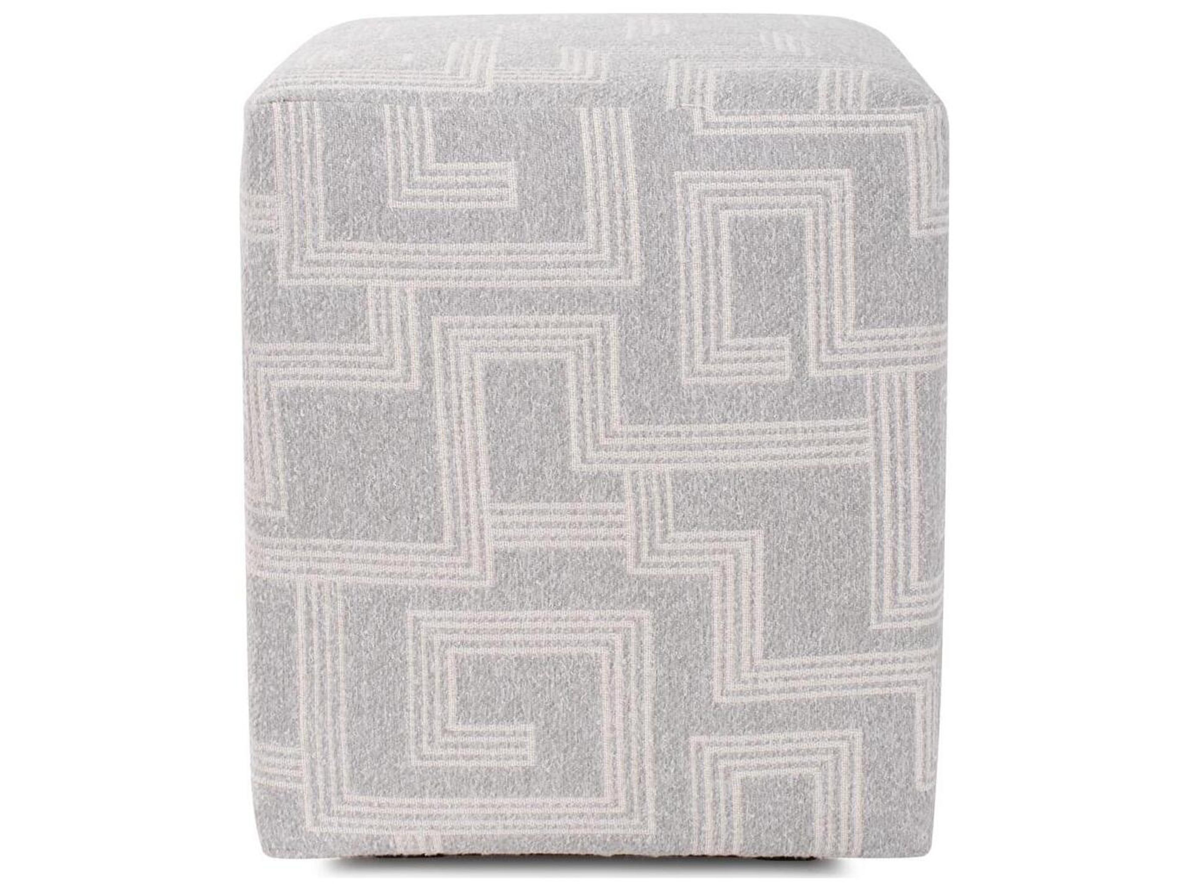 Howard Elliott Outdoor Universal Syros Fog Fabric Cushion Ottoman