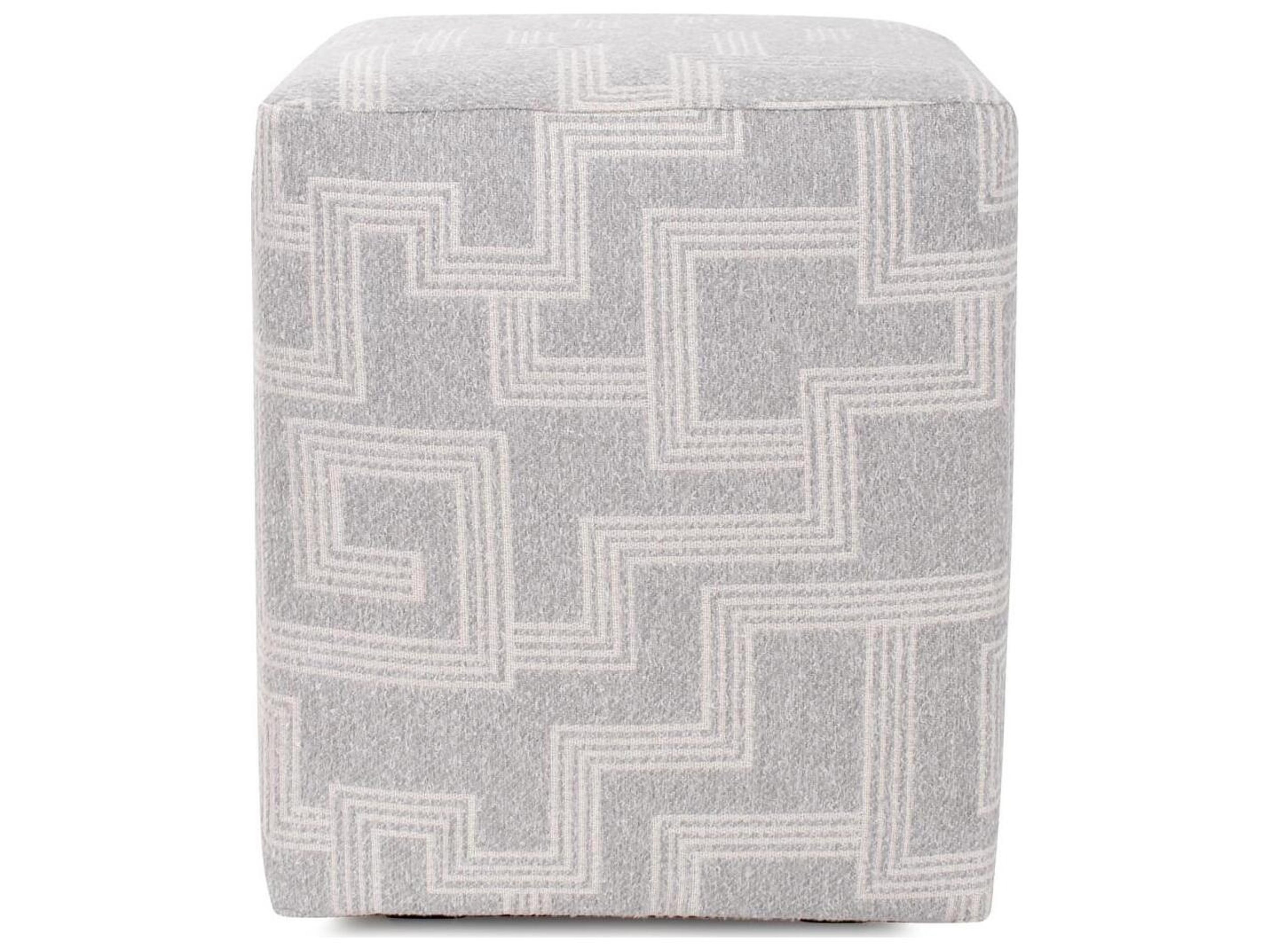 Howard Elliott Outdoor Universal Syros Fog Fabric Cushion Ottoman